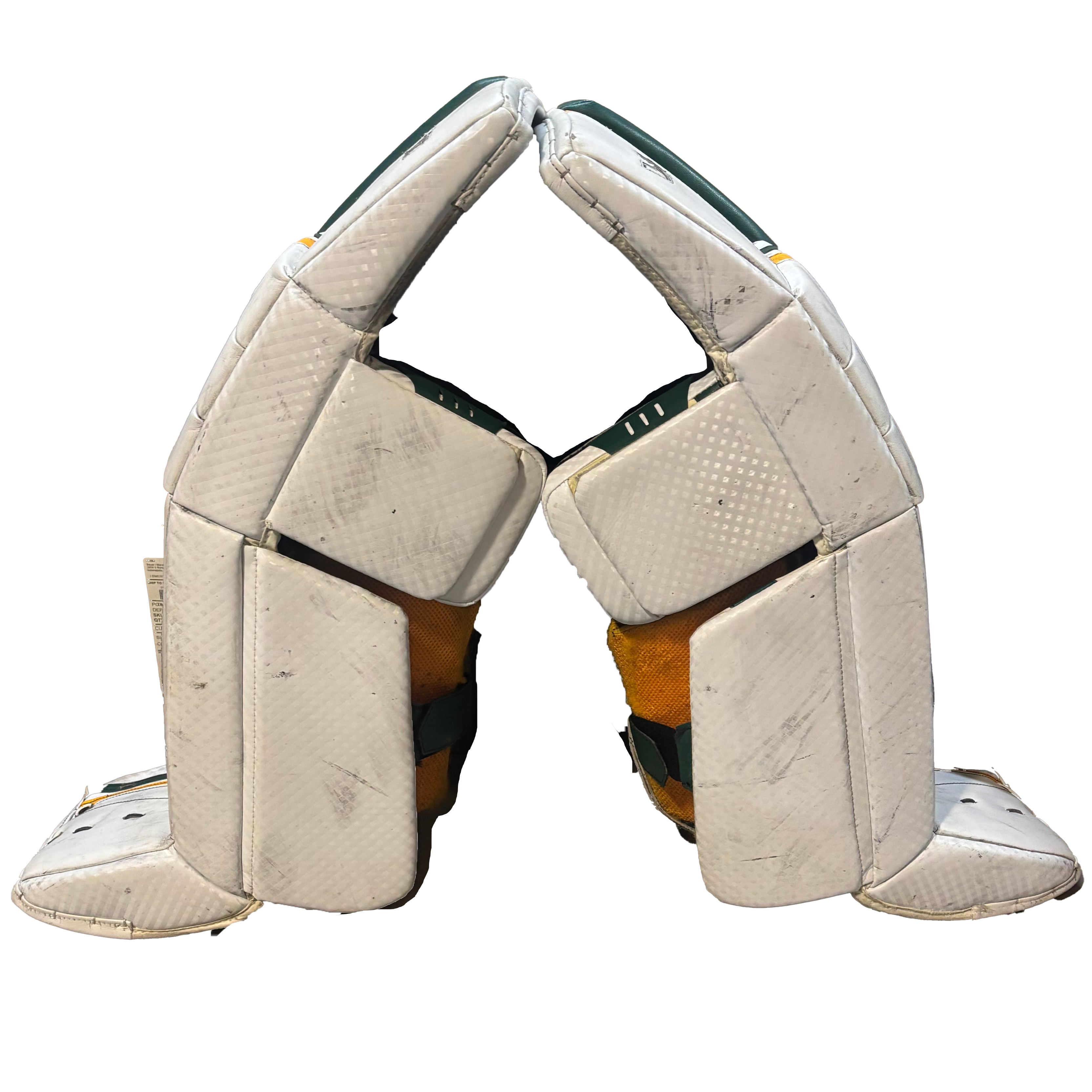 Vaughn Velocity V9 - Used Pro Stock Senior Goalie Full Set (White/Green/Yellow)