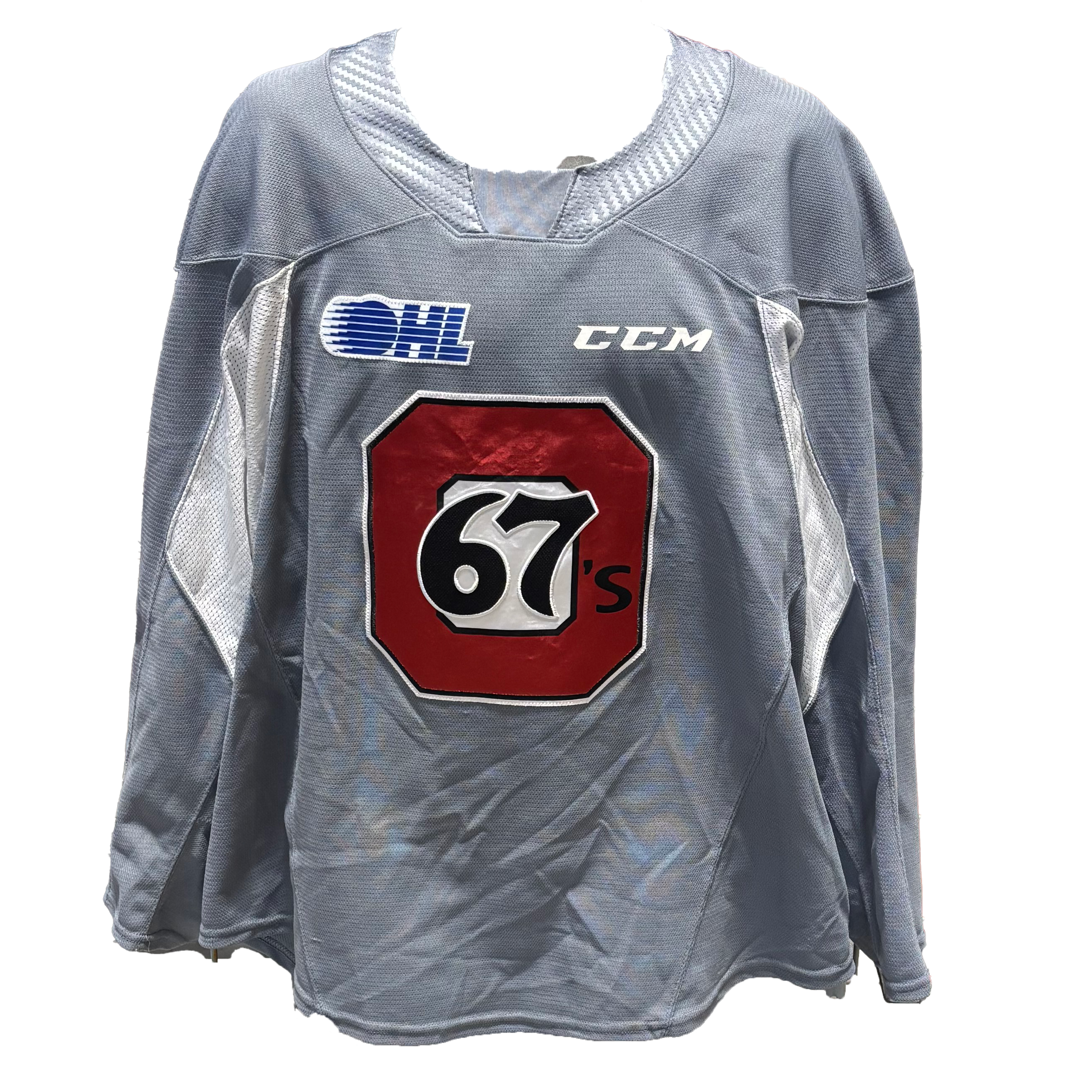 OHL - Used CCM Ottawa 67's Practice Jersey (Grey)
