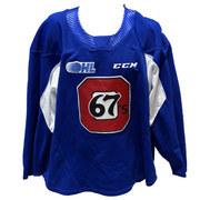 OHL - Used CCM Ottawa 67's Practice Jersey (Blue)
