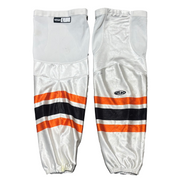 Athletic Knit - Used ECHL Game Socks (White/Black/Orange)