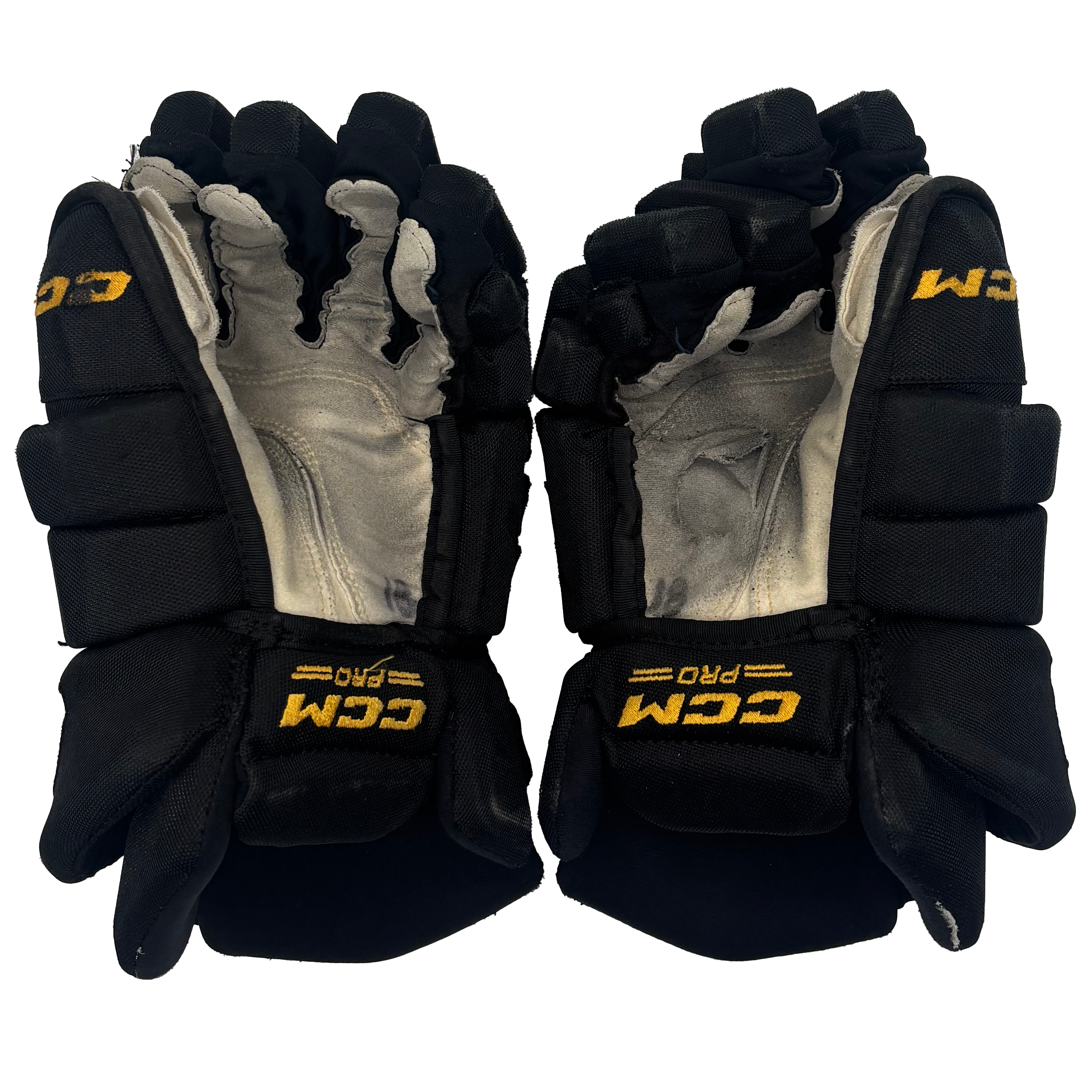 CCM HGTK - Used Pro Stock Gloves (Black/Yellow)