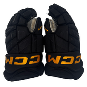 CCM HGJS - Used Pro Stock Gloves (Black/Yellow)