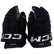 CCM HG12 - Used AHL Pro Stock Gloves (Black/White)