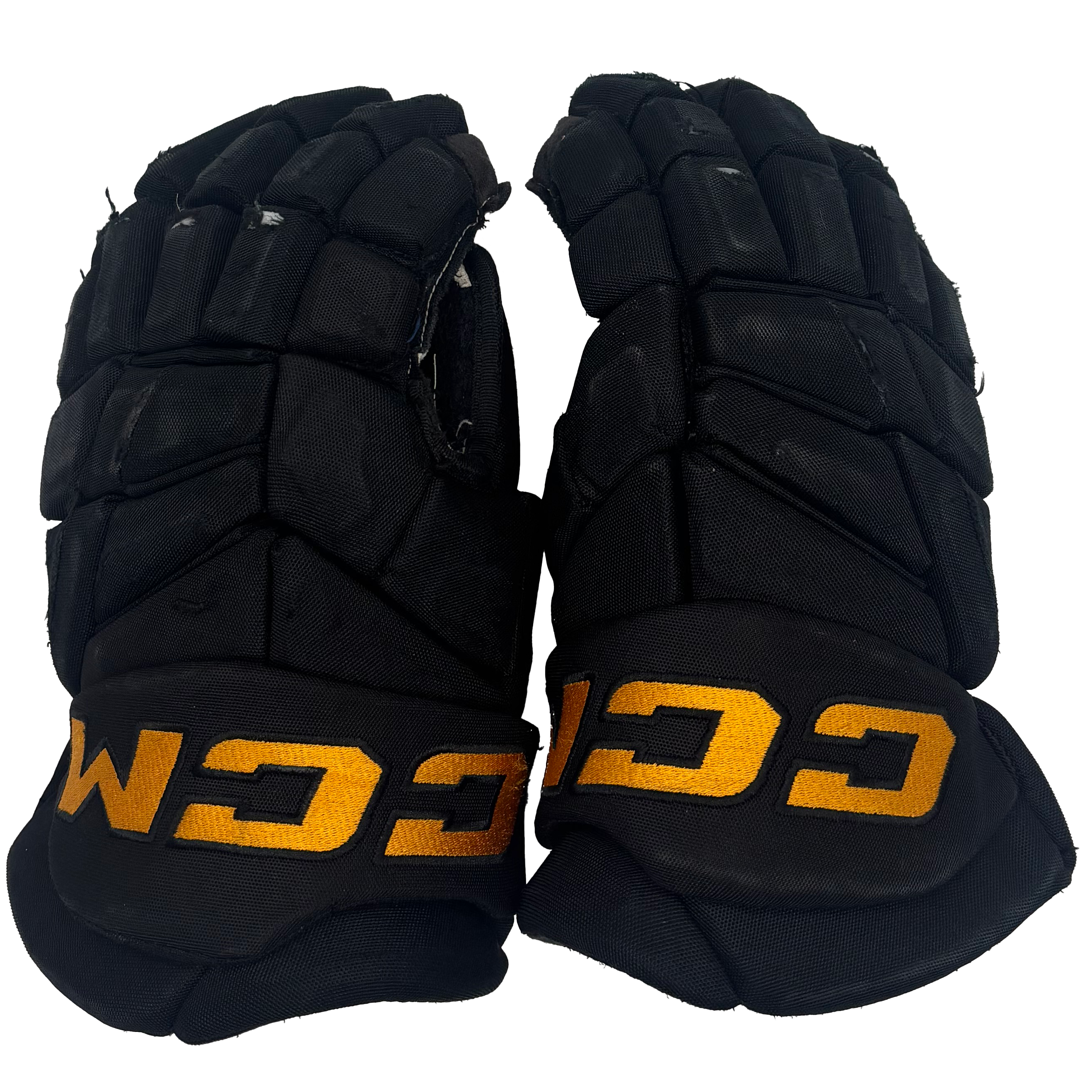CCM Jetspeed FT8 Pro - Used Pro Stock Gloves (Black/Yellow)
