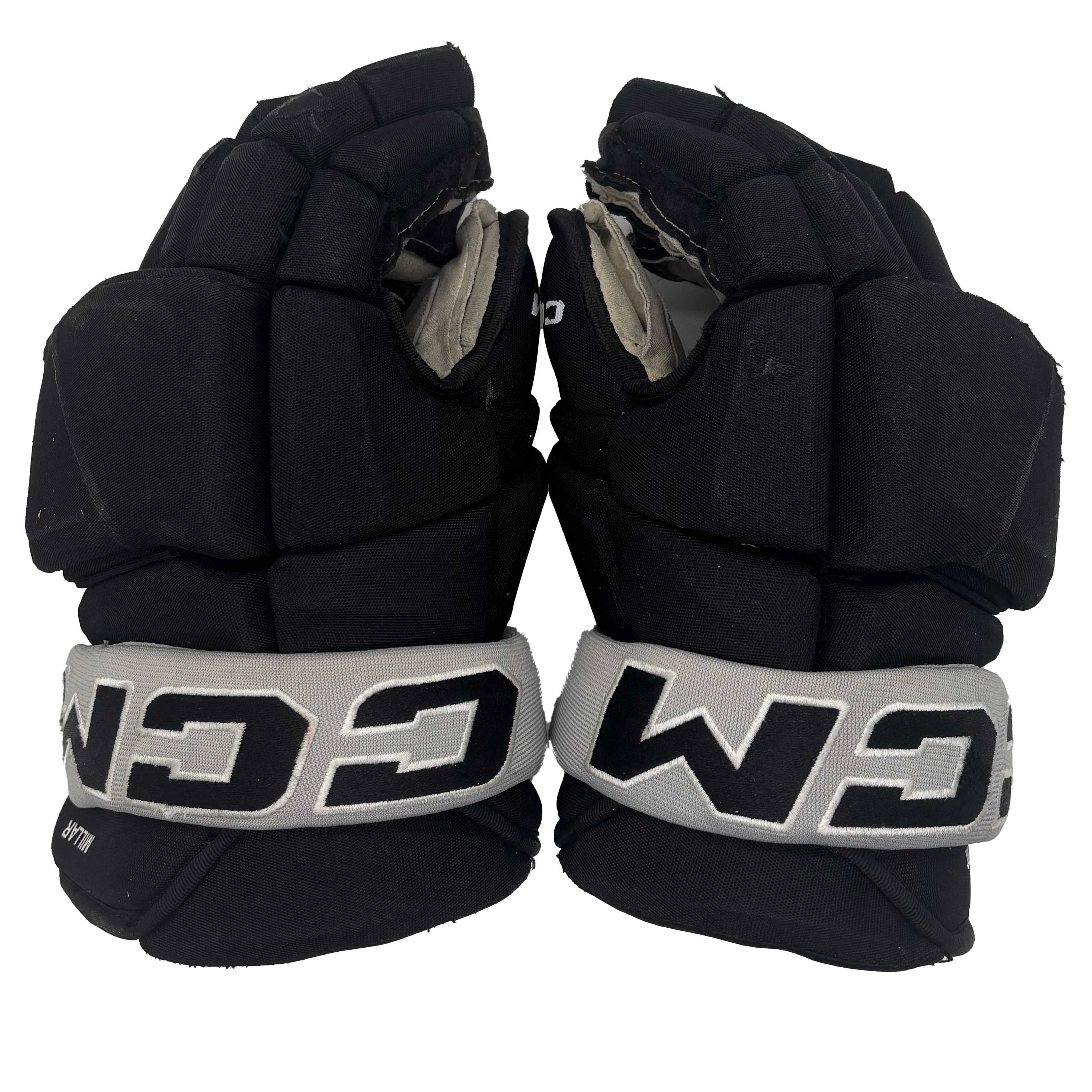CCM HG43PP - Used AHL Pro Stock Gloves (Black/Grey)