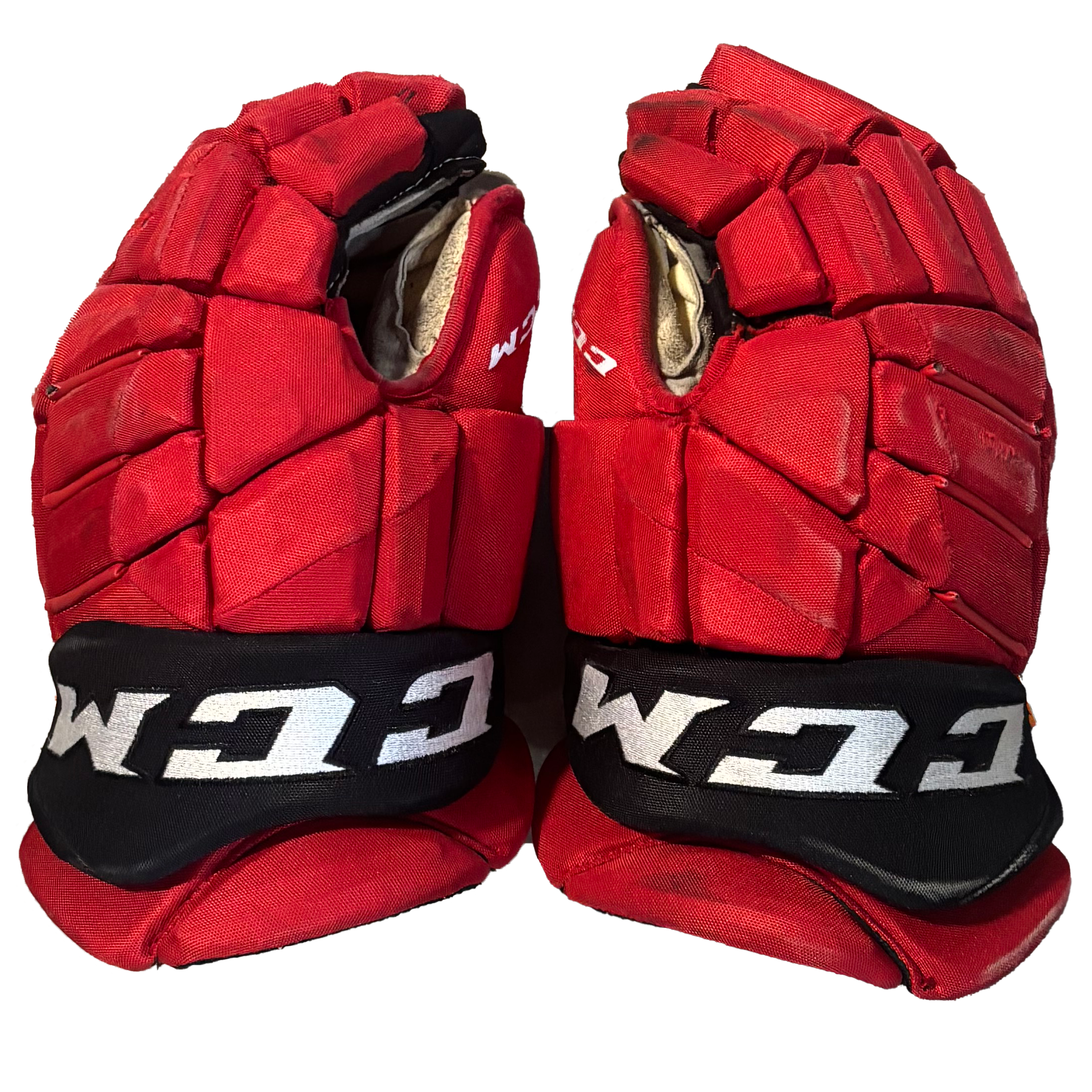 CCM HGJS - Used Pro Stock Hockey Glove (Red/Black)
