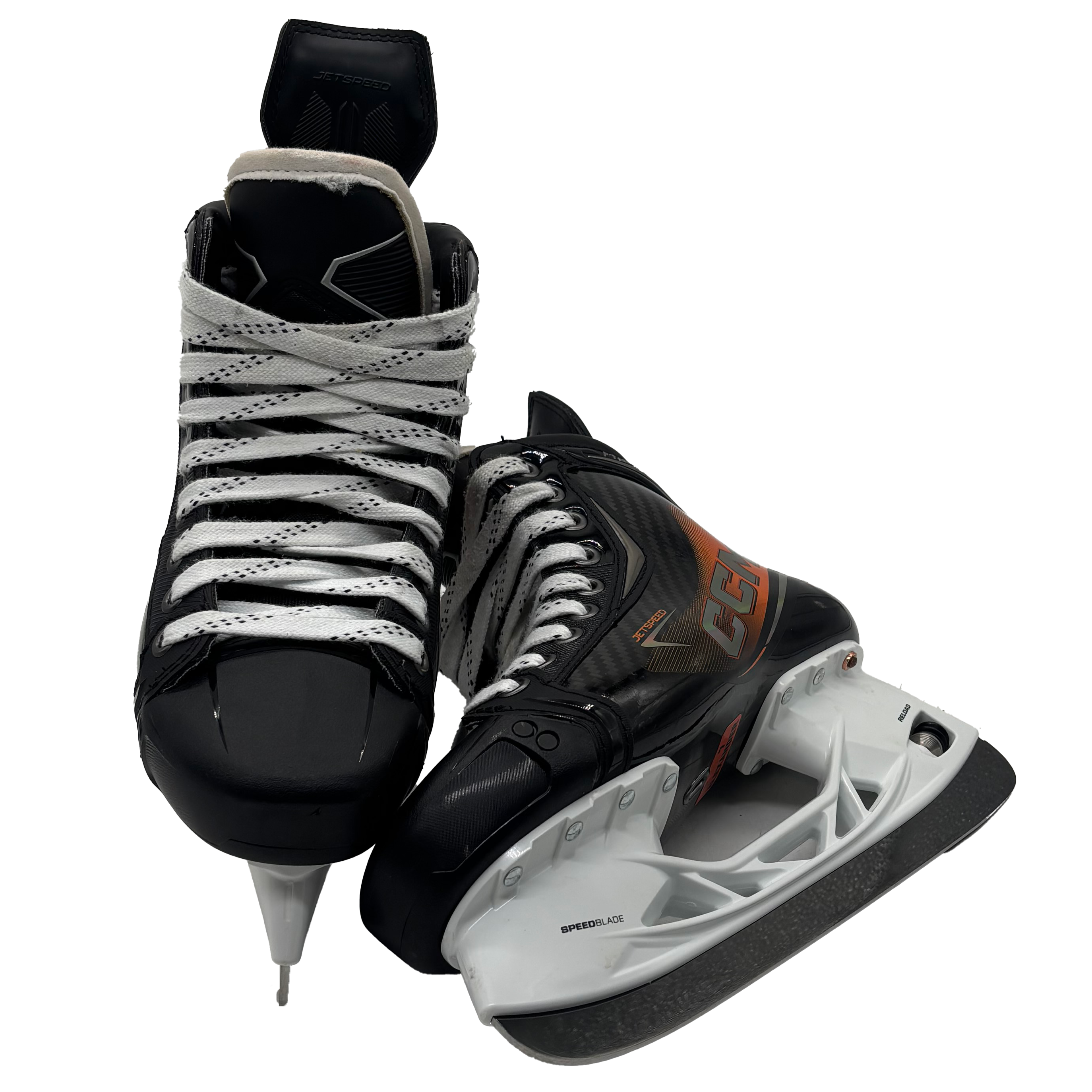 CCM Jetspeed FT8 Pro - NCAA Pro Stock Hockey Skates - Size 5E (Orange)