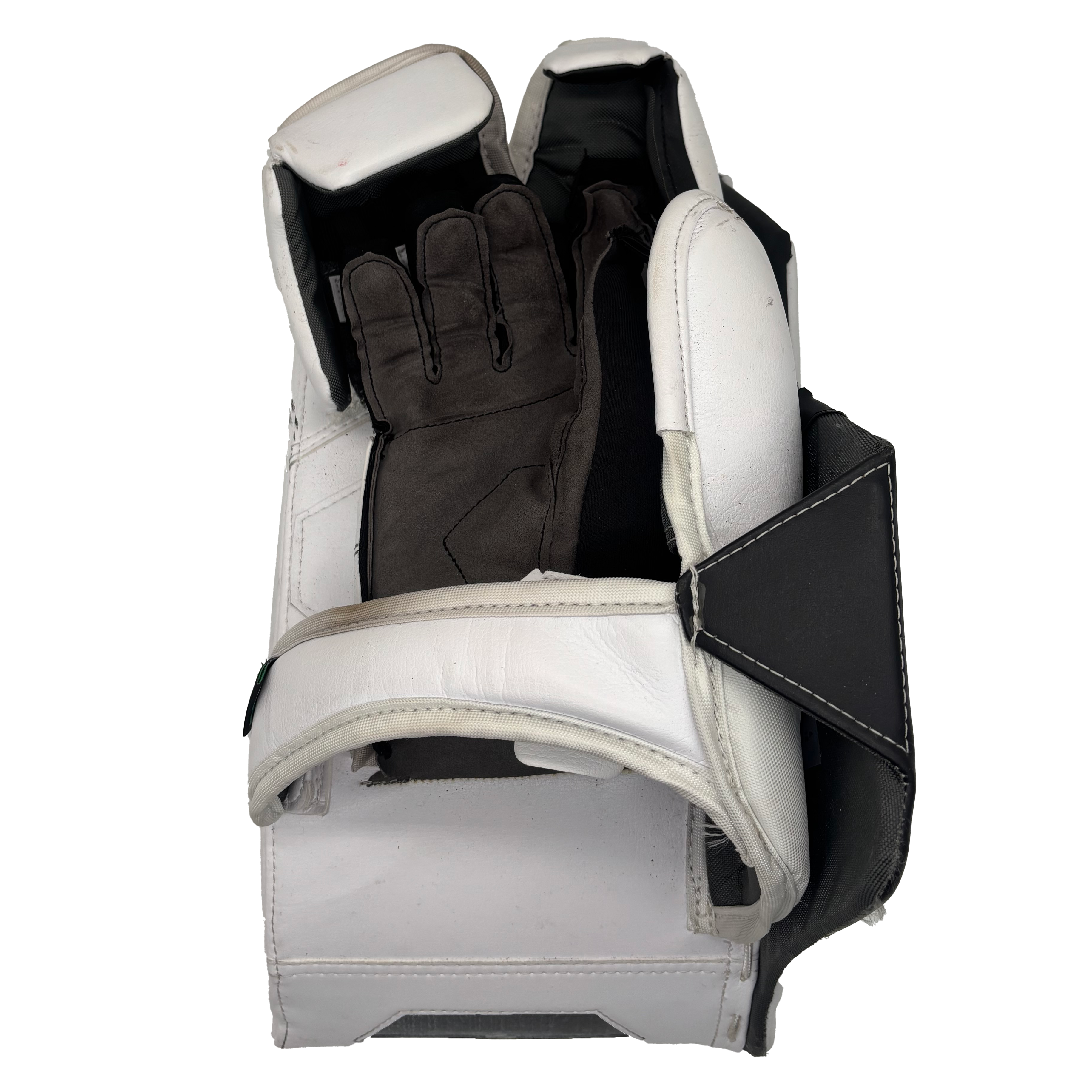 Bauer Vapor Flylite - Used Pro Stock Goalie Blocker (White/Black/Grey)