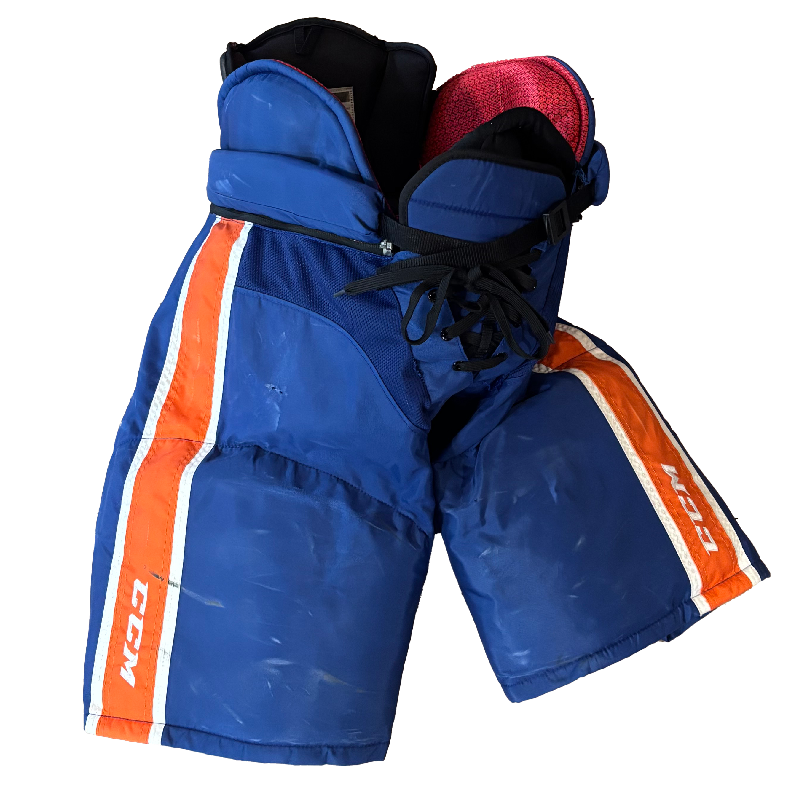 CCM HP45X - Used NHL Pro Stock Hockey Pants  - New York Islanders (Blue/Orange/White)