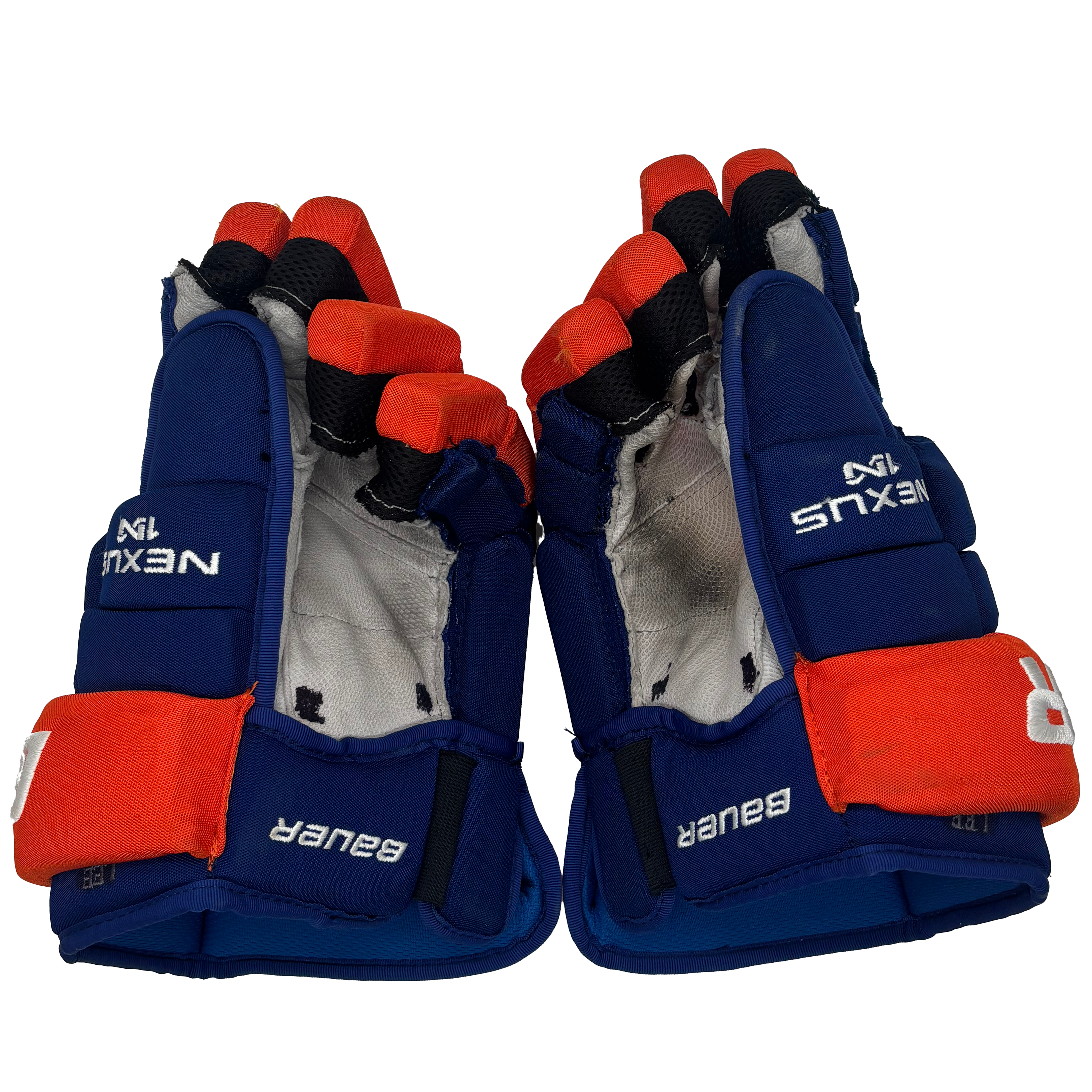Bauer Nexus 1N - Used NHL Pro Stock Glove - Anders Lee (Blue/Orange)