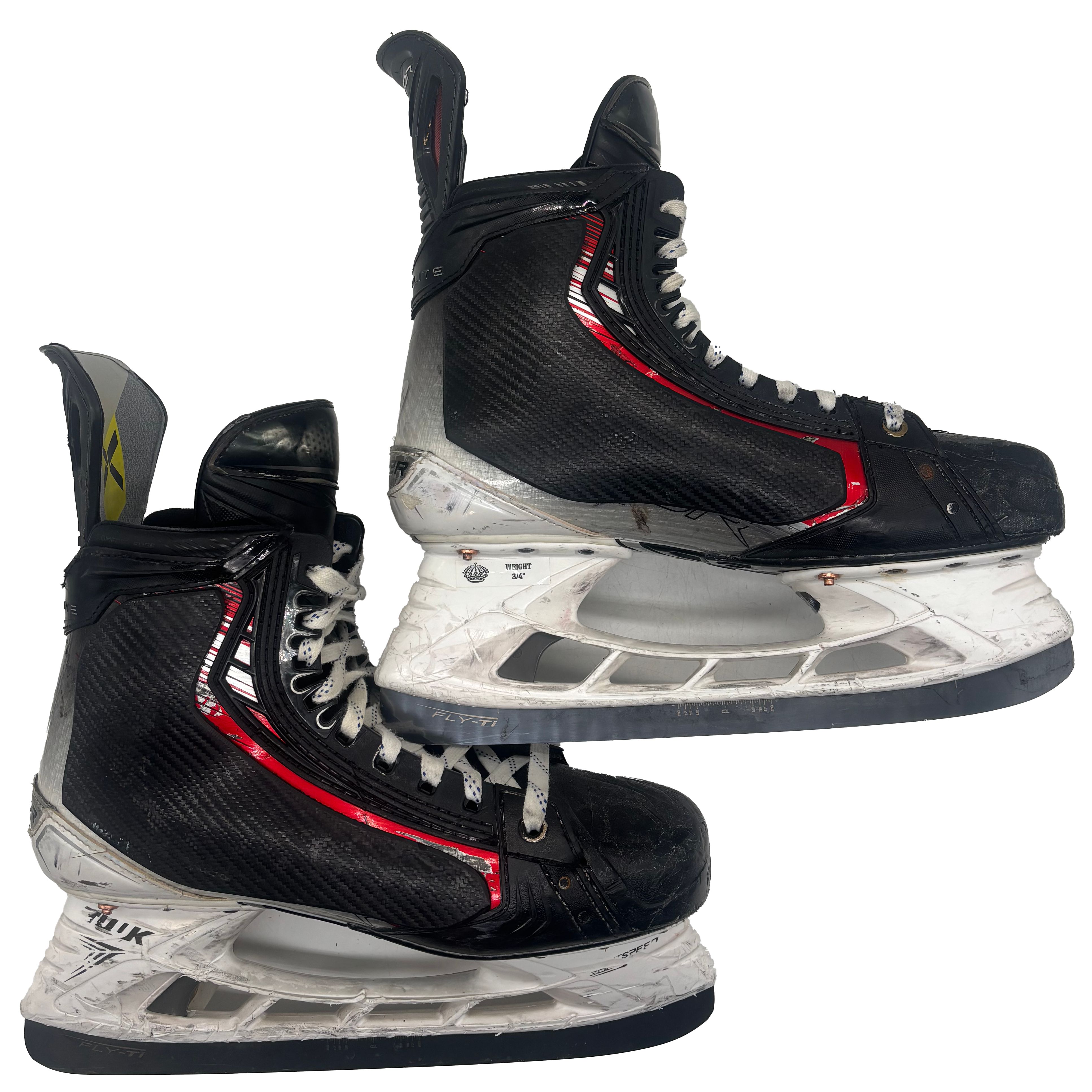 Bauer Vapor Hyperlite 2 - Used Pro Stock Hockey Skates - Size 9E with Shot Blockers