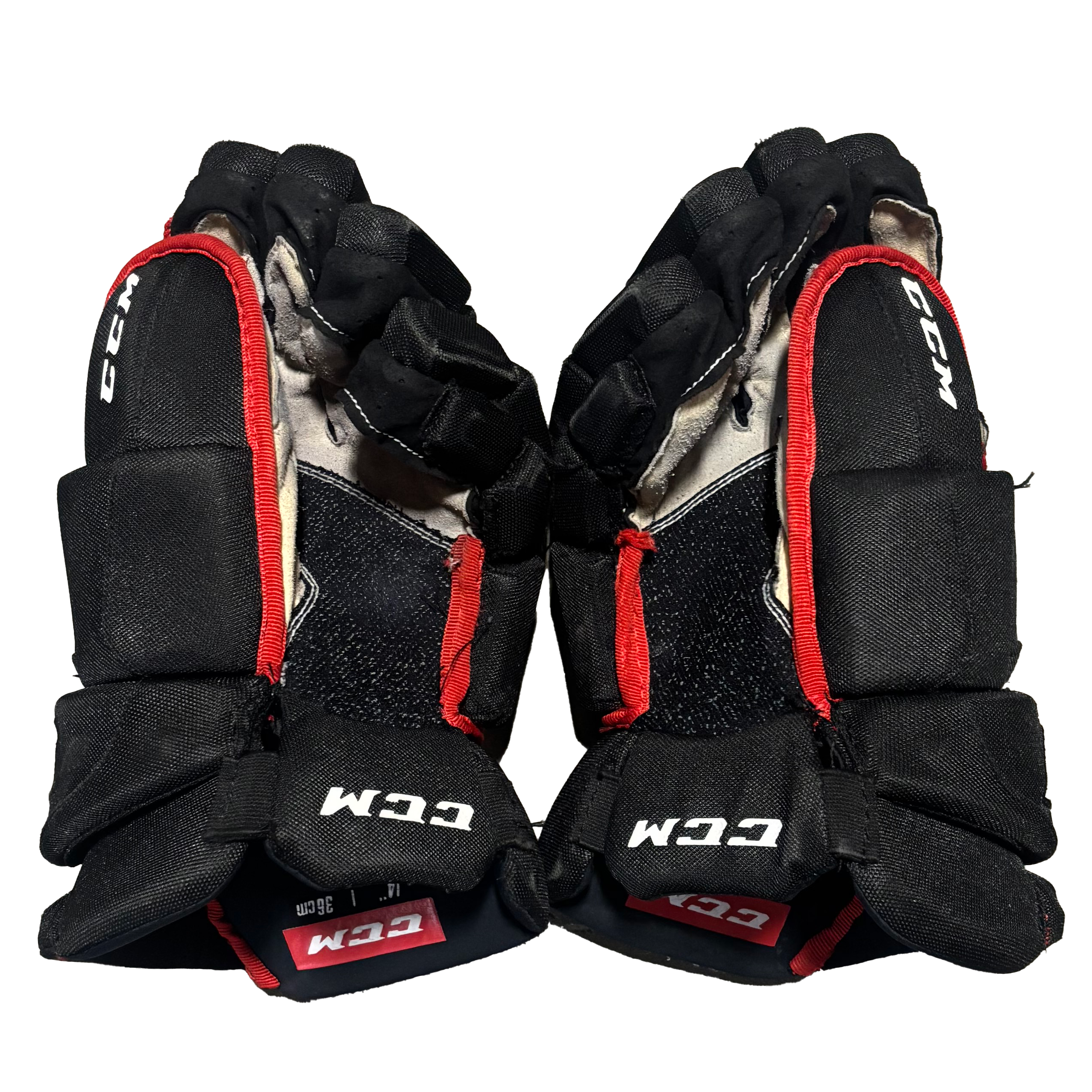 CCM HGJS - Used OHL Pro Stock Glove (Black/Red)