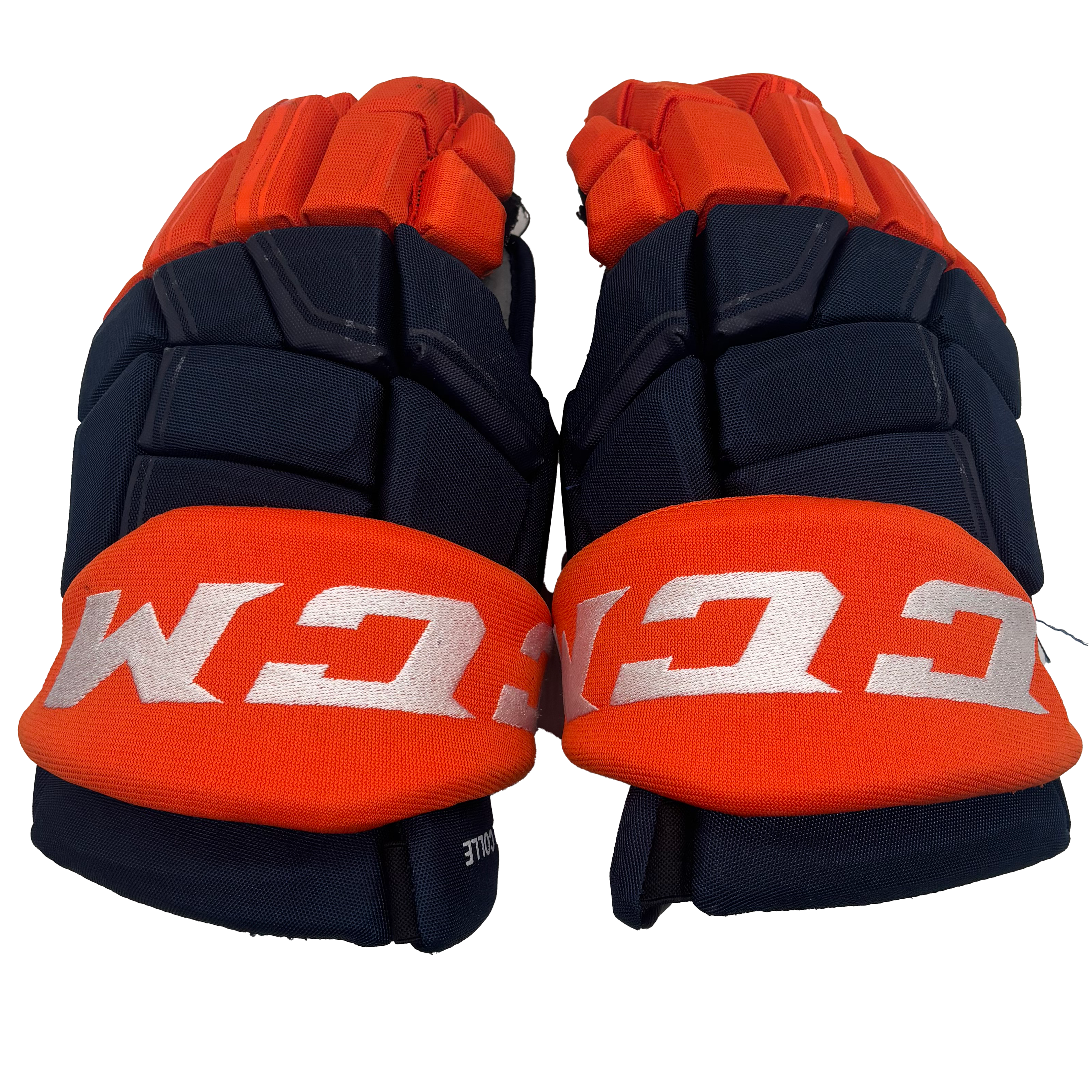 CCM HGQLPP - Used NHL Pro Stock Glove - Michael Dal Colle (Navy/Orange)