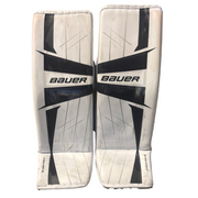 Bauer Supreme Mach - Used AHL Pro Stock Goalie Pads (White/Black)