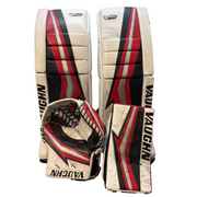 Vaughn Velocity V9 - Used Pro Stock Senior Goalie Full Set (White/Black/Red)