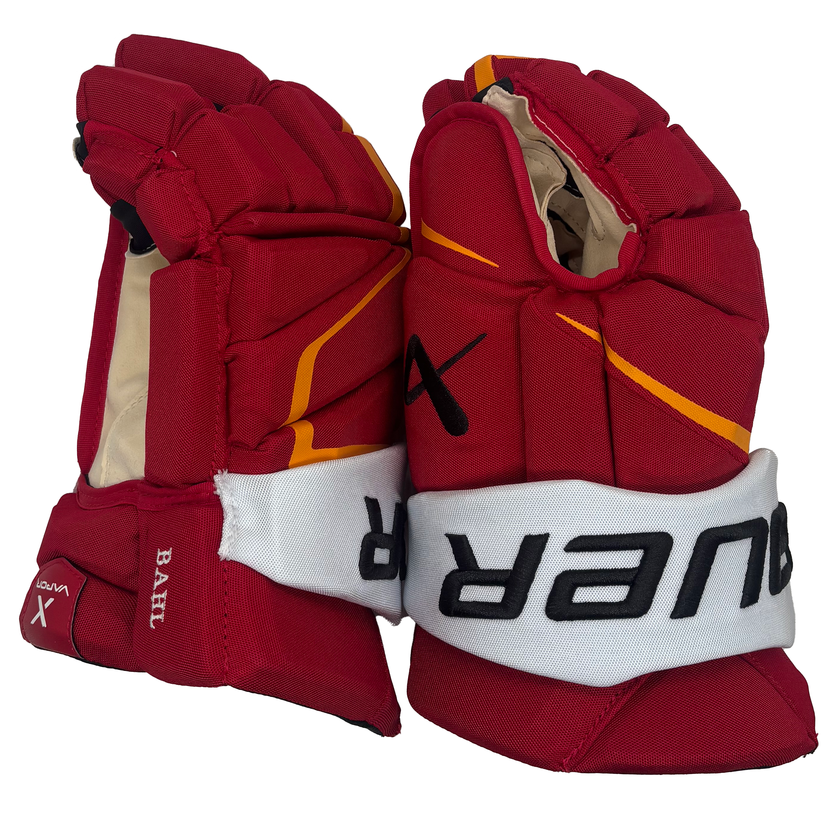 Bauer Hyperlite - NHL Pro Stock Glove - Kevin Bahl (Red/Yellow/White)