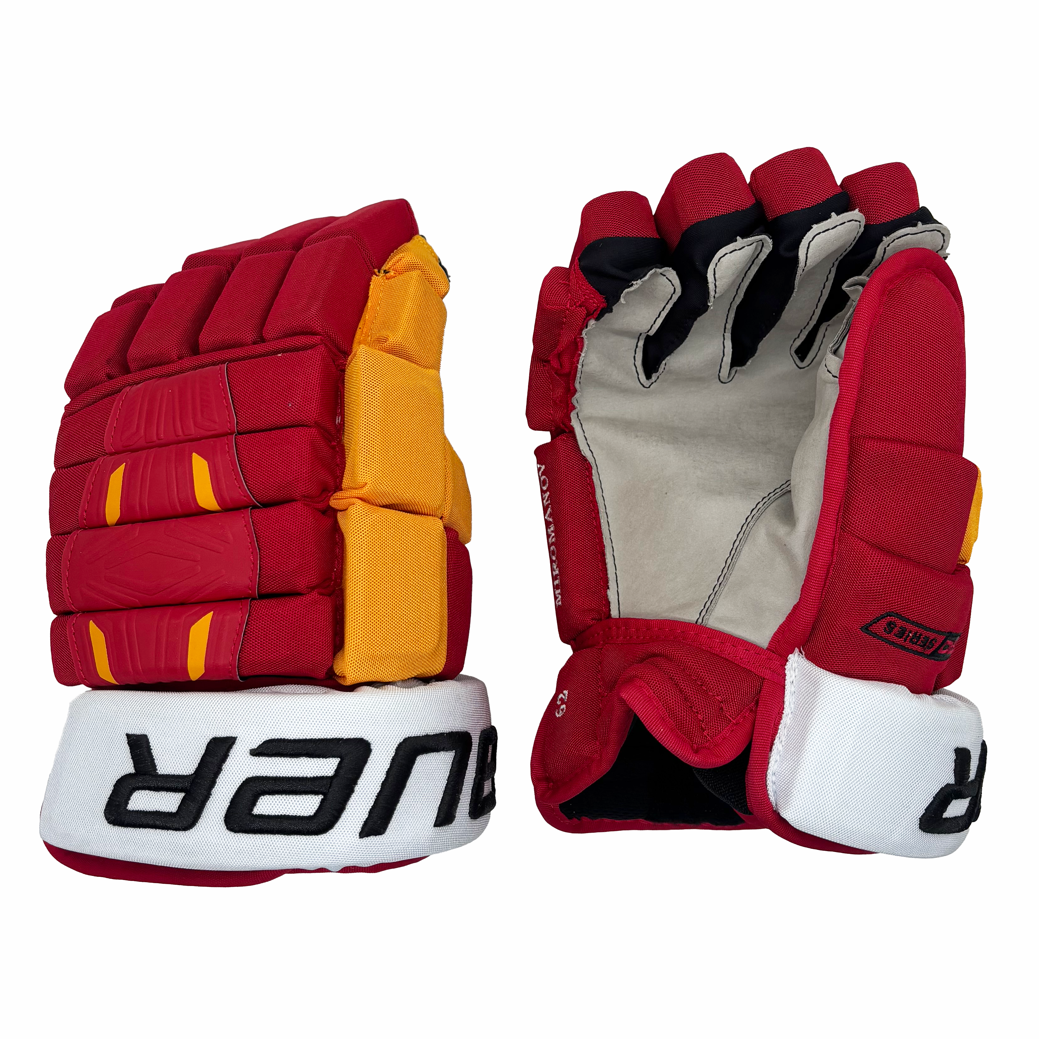Bauer Pro Series - NHL Pro Stock Glove - Daniil Miromanov (Red/Yellow/White)