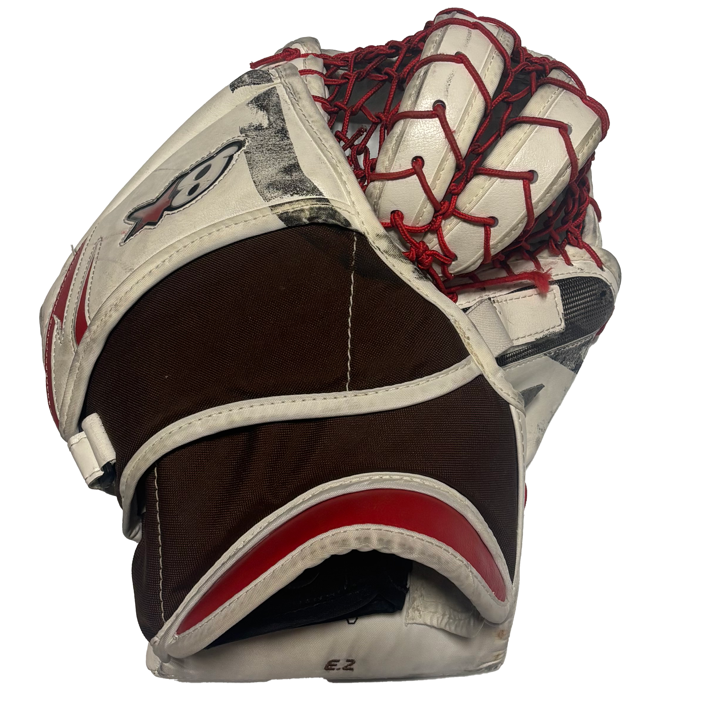 Brians Optik 2 - Used NCAA Pro Stock Goalie Glove (Brown/White/Red)