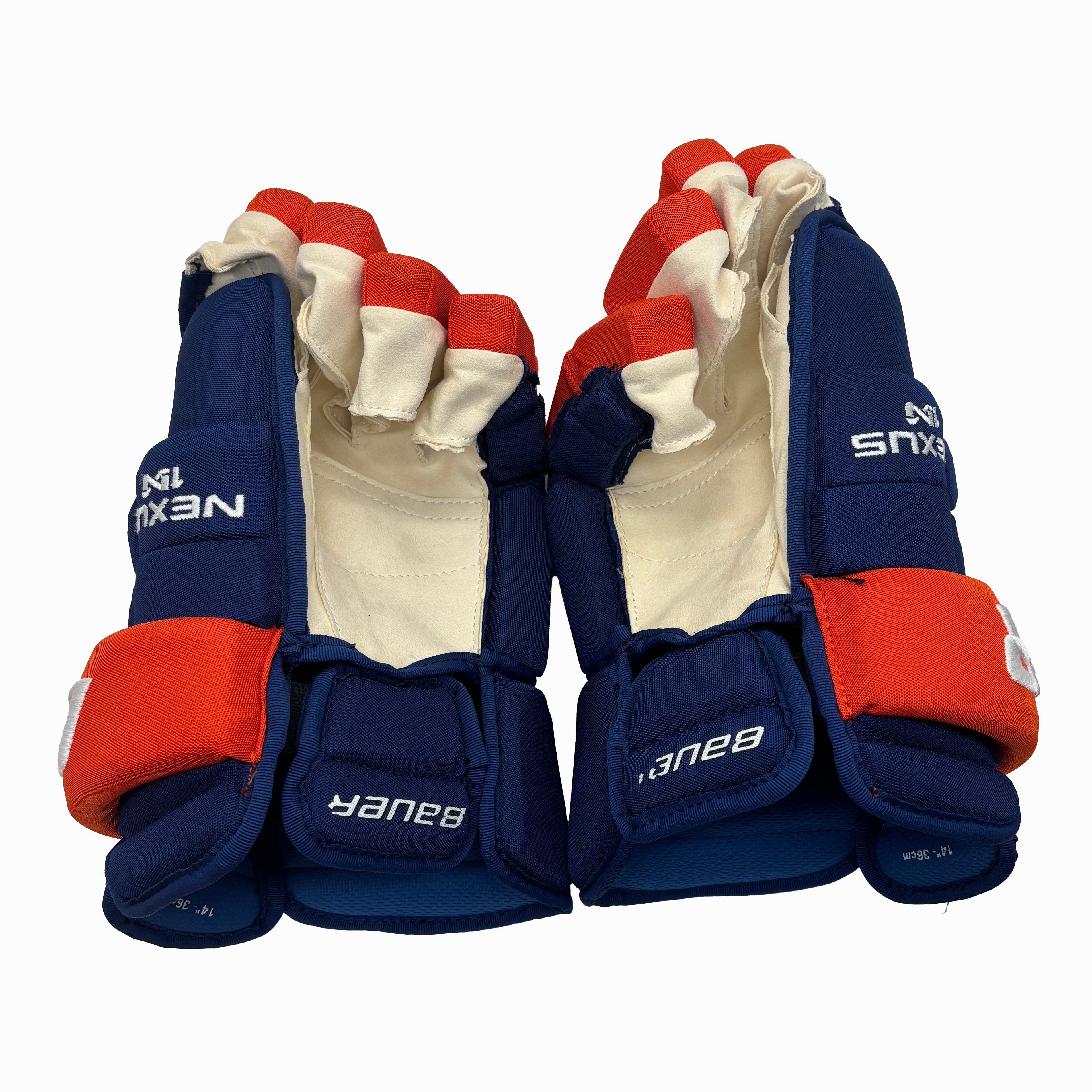 Bauer Nexus 1N - NHL Pro Stock Glove - Nick Leddy (Blue/Orange)