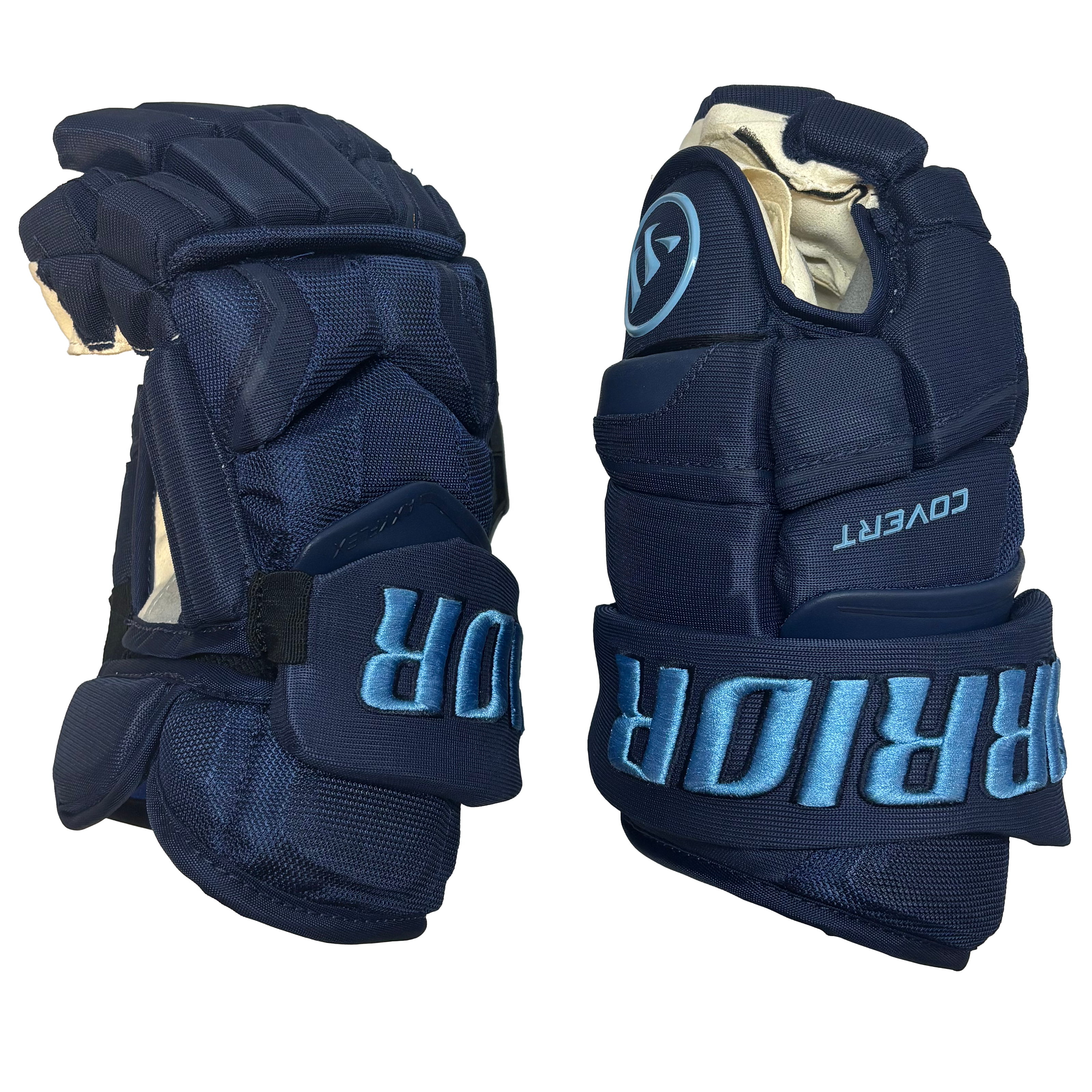 Warrior Covert QRE - PWHL Pro Stock Hockey Glove - Toronto Sceptres (Navy/Powder Blue)
