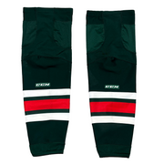 CCM - Used QMJHL Game Socks (Green/Red/White)