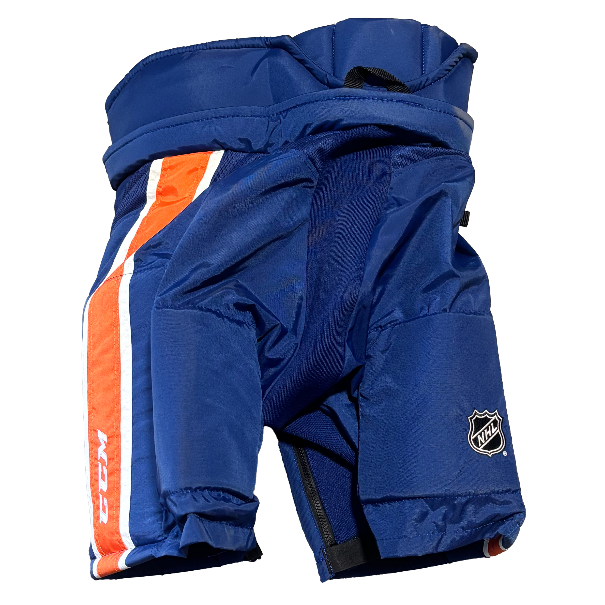 CCM HP35 - Used NHL Pro Stock Hockey Pants  - New York Islanders (Blue/Orange/White)