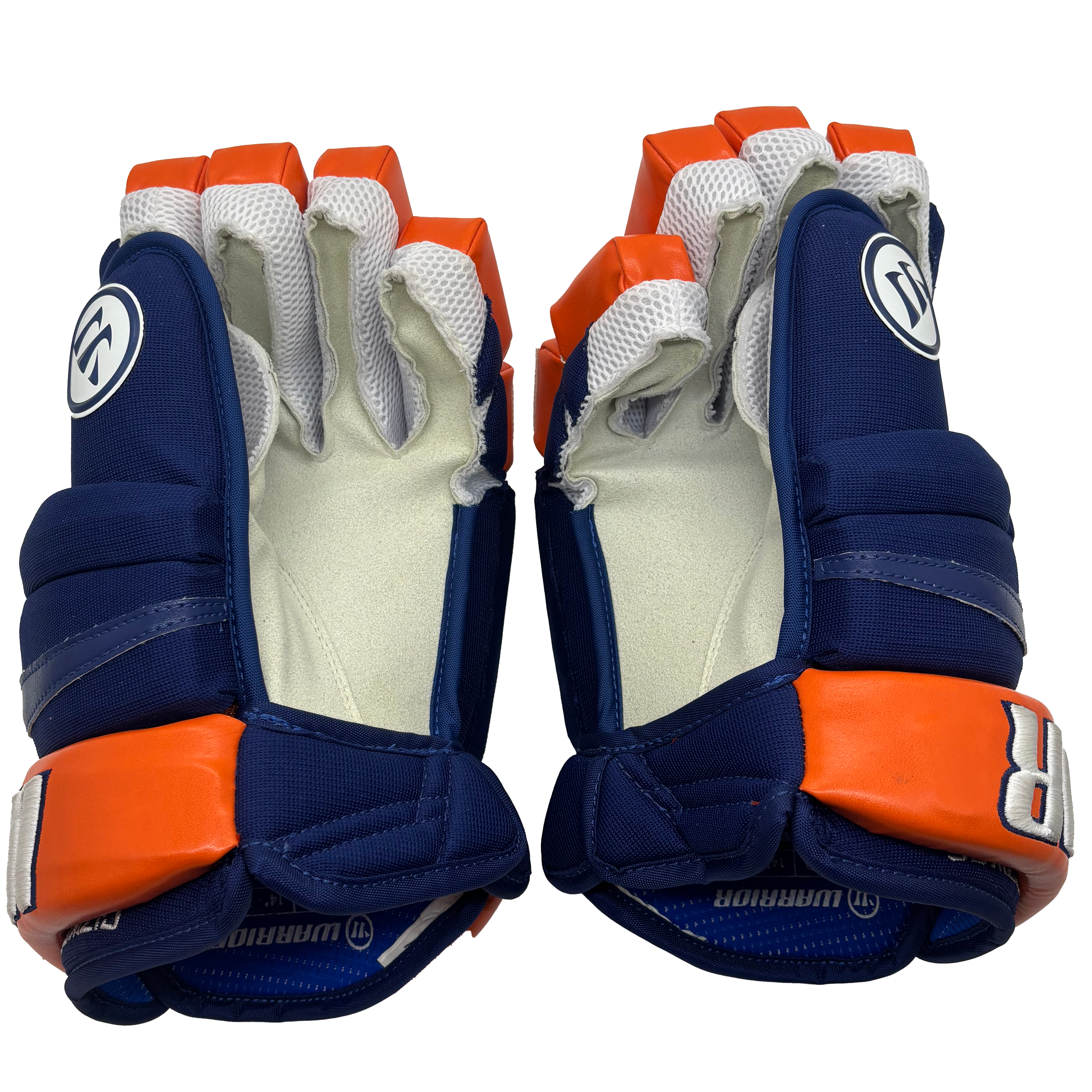 Warrior Covert QR1 Pro - NHL Pro Stock Glove - Casey Cizikas (Blue/Orange)