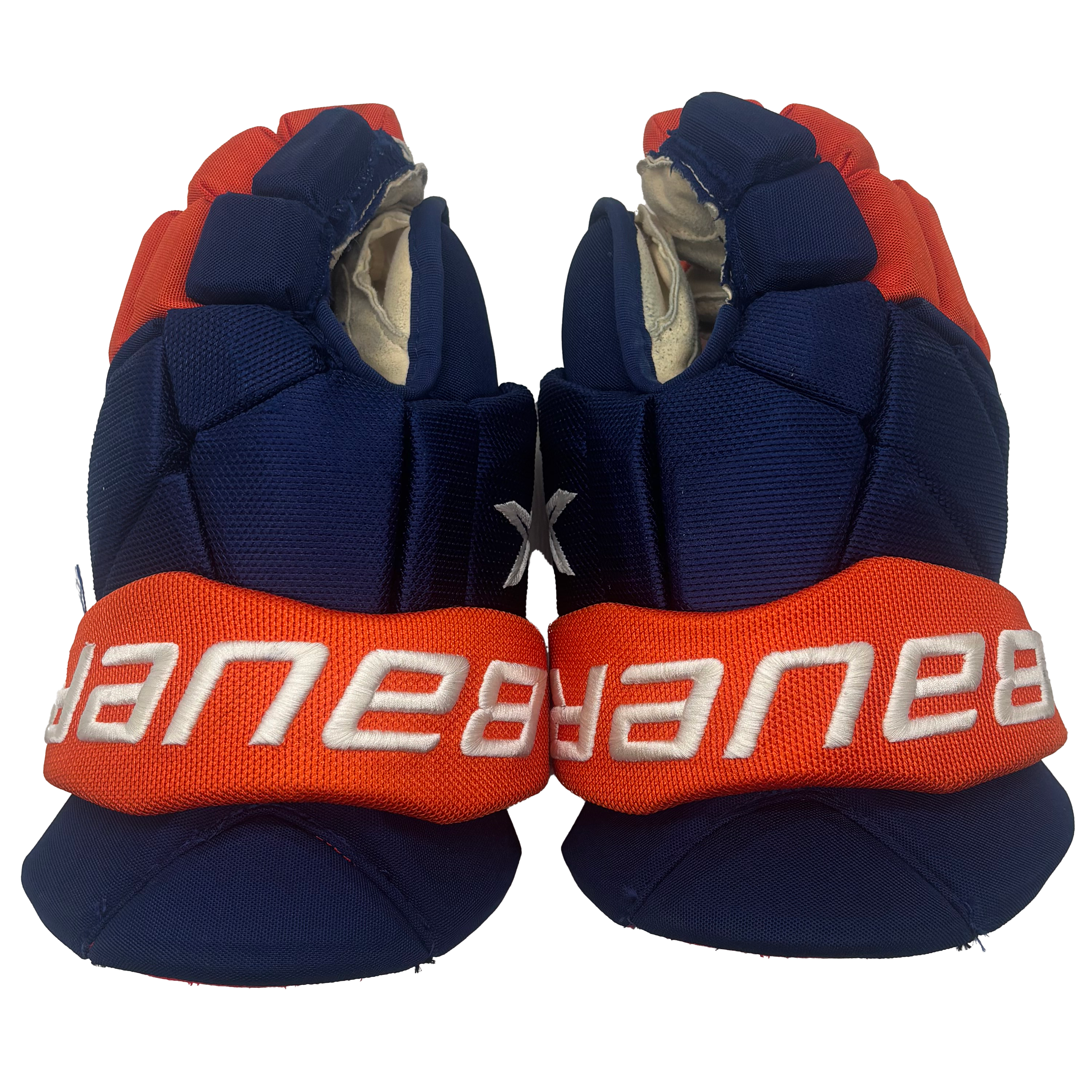 Bauer Vapor 2X Pro - Used NHL Pro Stock Glove - Anthony Beauvillier (Blue/Orange)
