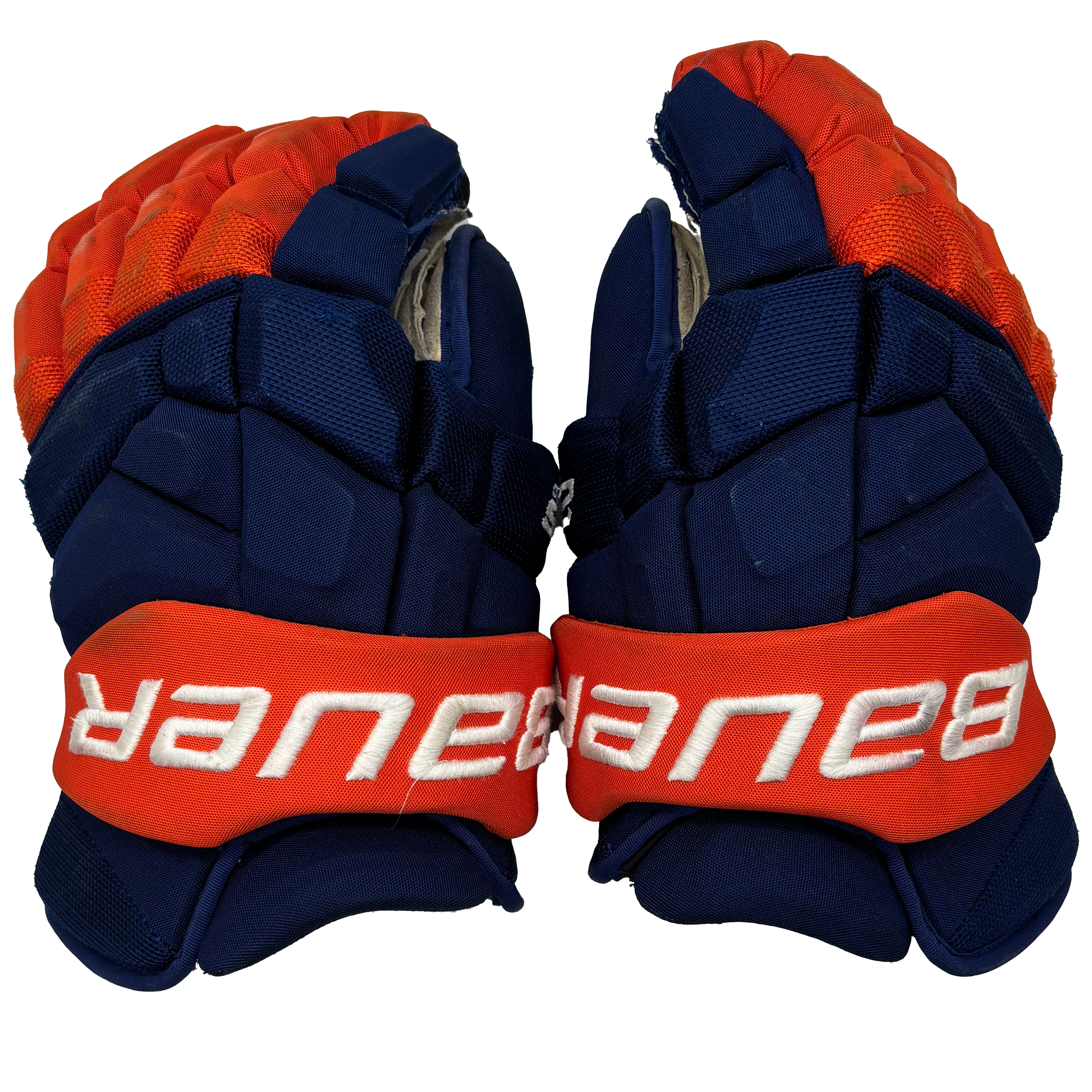 Bauer Supreme 2S - Used NHL Pro Stock Glove - Andy Greene (Blue/Orange)