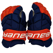 Bauer Supreme 2S - Used NHL Pro Stock Glove - Andy Greene (Blue/Orange)