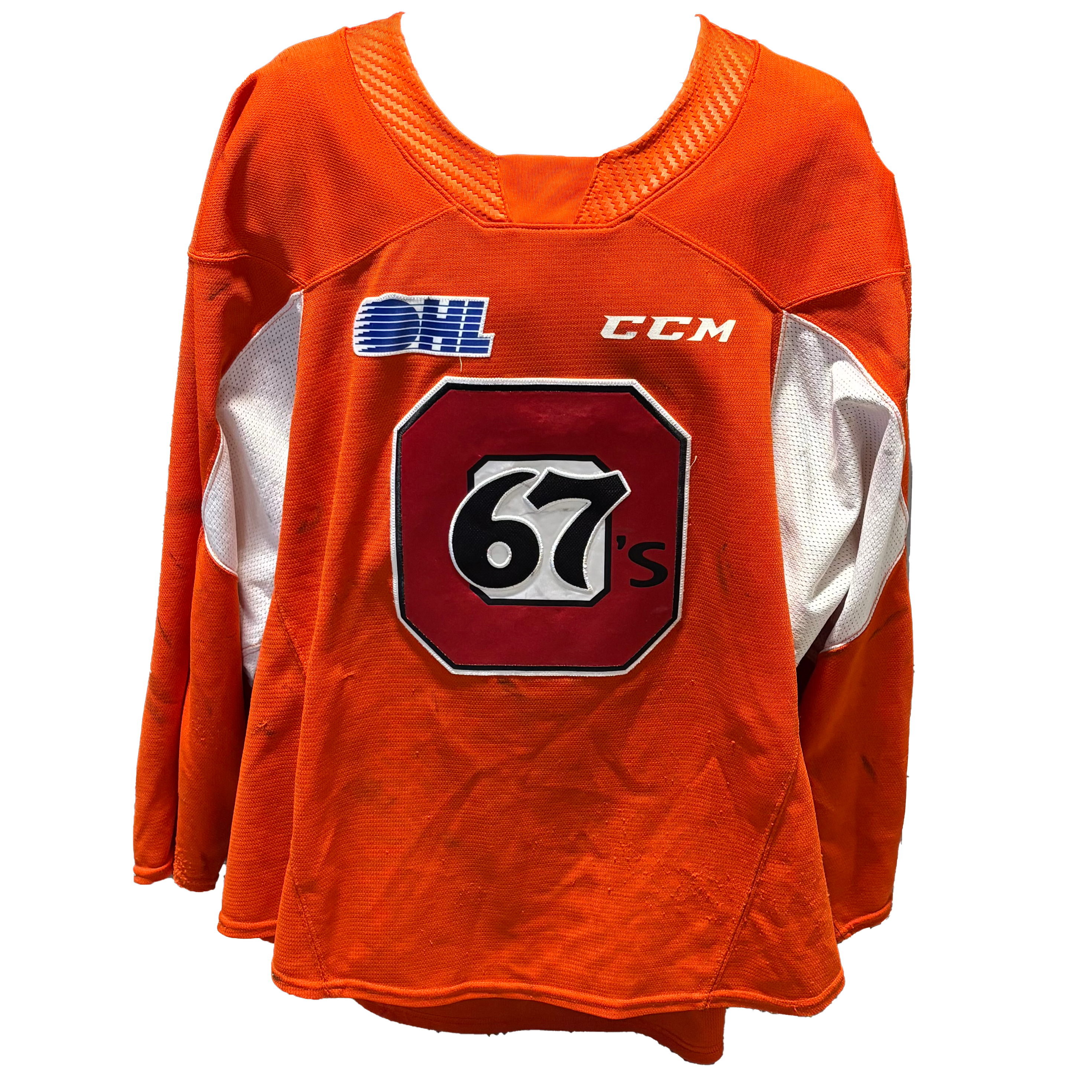 OHL - Used CCM Ottawa 67's Practice Jersey (Orange)