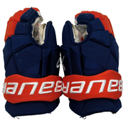 Bauer Vapor Hyperlite - Used NHL Pro Stock Glove - New York Islanders (Blue/Orange)