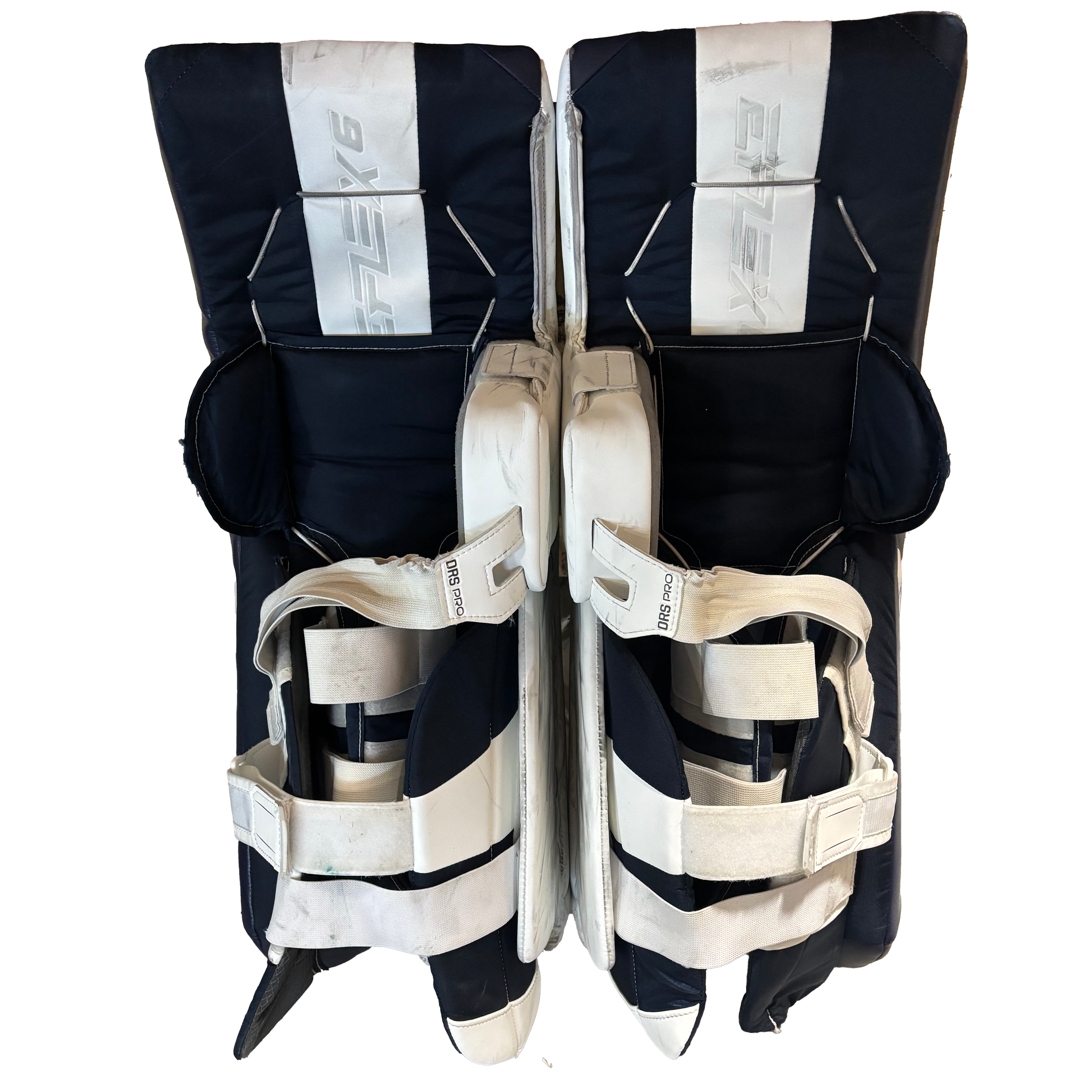 CCM Extreme Flex 6 - Used NCAA Pro Stock Full Set (White/Navy)