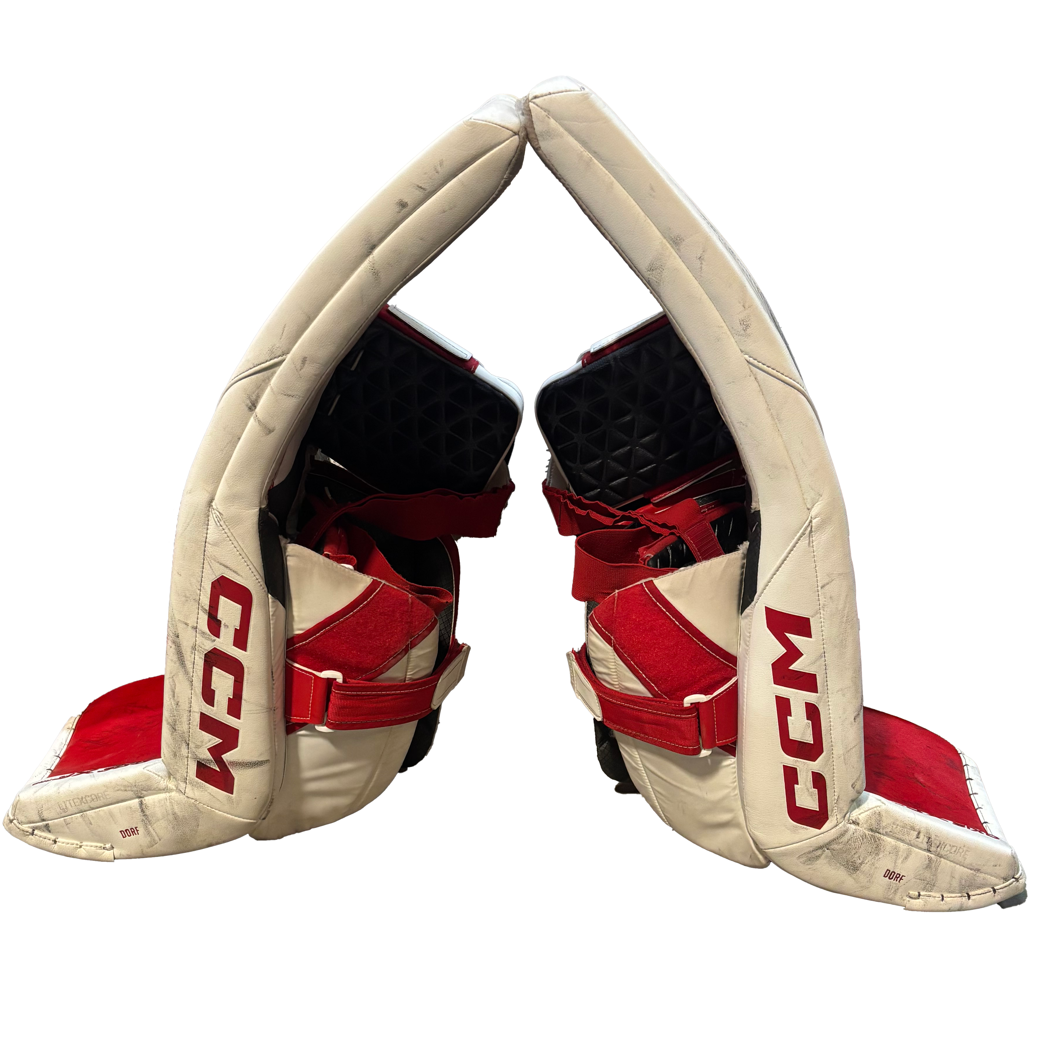 CCM Axis XF Pro - Used Pro Stock Goalie Full Set (White/Red)
