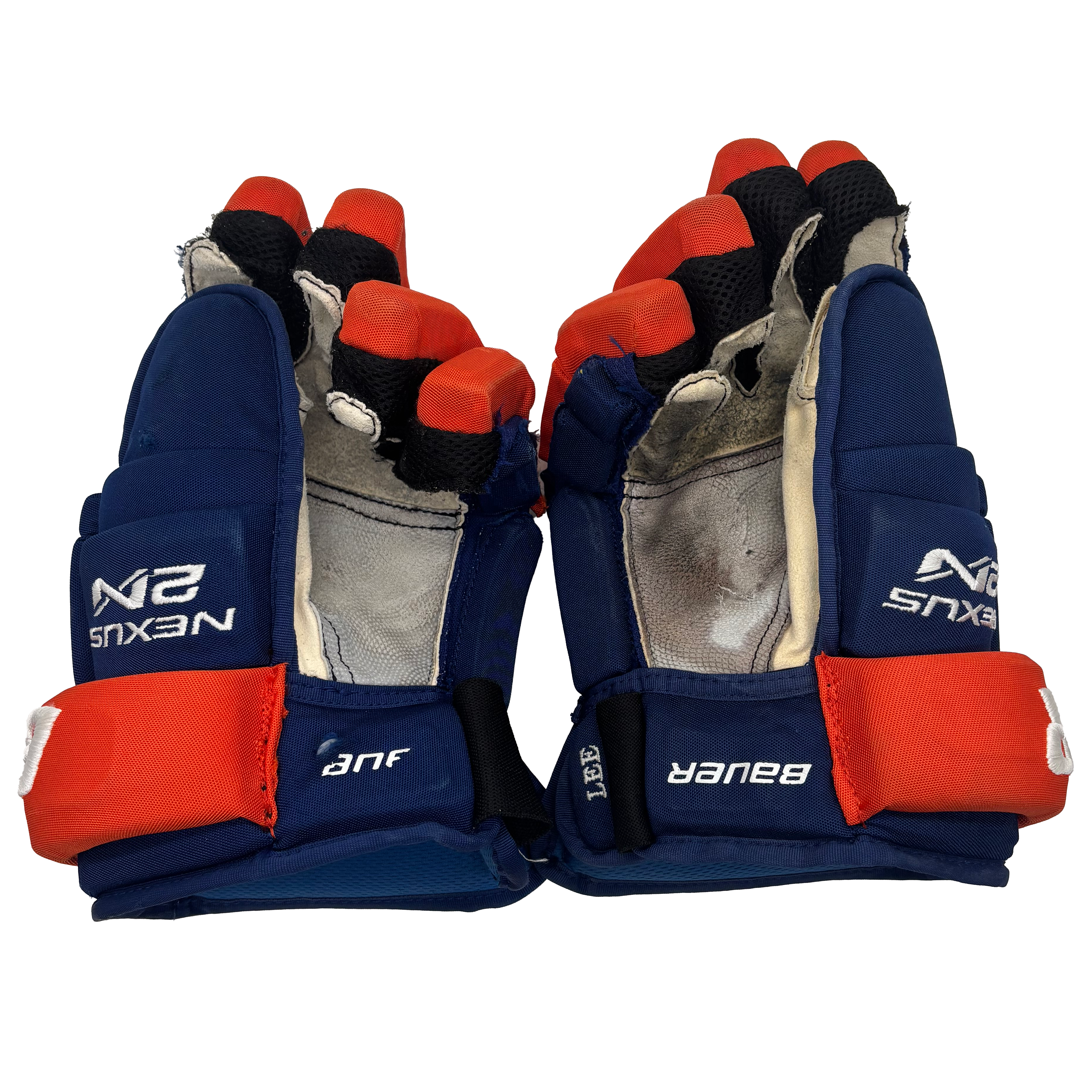 Bauer Nexus 2N - Used NHL Pro Stock Glove - Anders Lee (Blue/Orange)