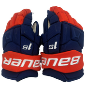 Bauer Supreme 1S - Used NHL Pro Stock Glove - Jordan Eberle (Blue/Orange)
