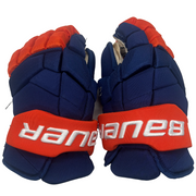 Bauer Supreme 2S Pro - Used NHL Pro Stock Glove - New York Islanders (Blue/Orange)