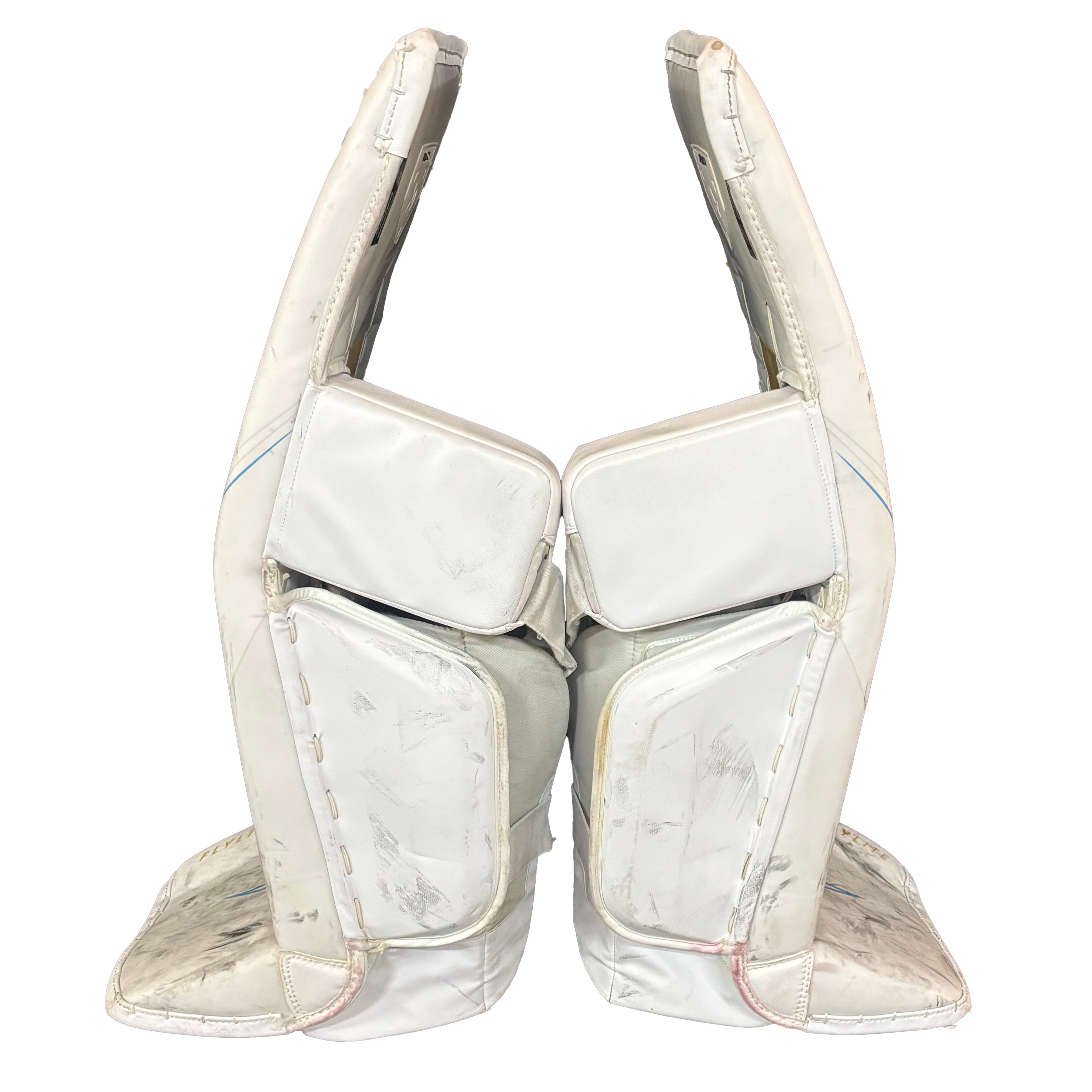 Bauer Vapor Flylite - Pro Stock Goalie Pads (White/Red/Baby Blue)