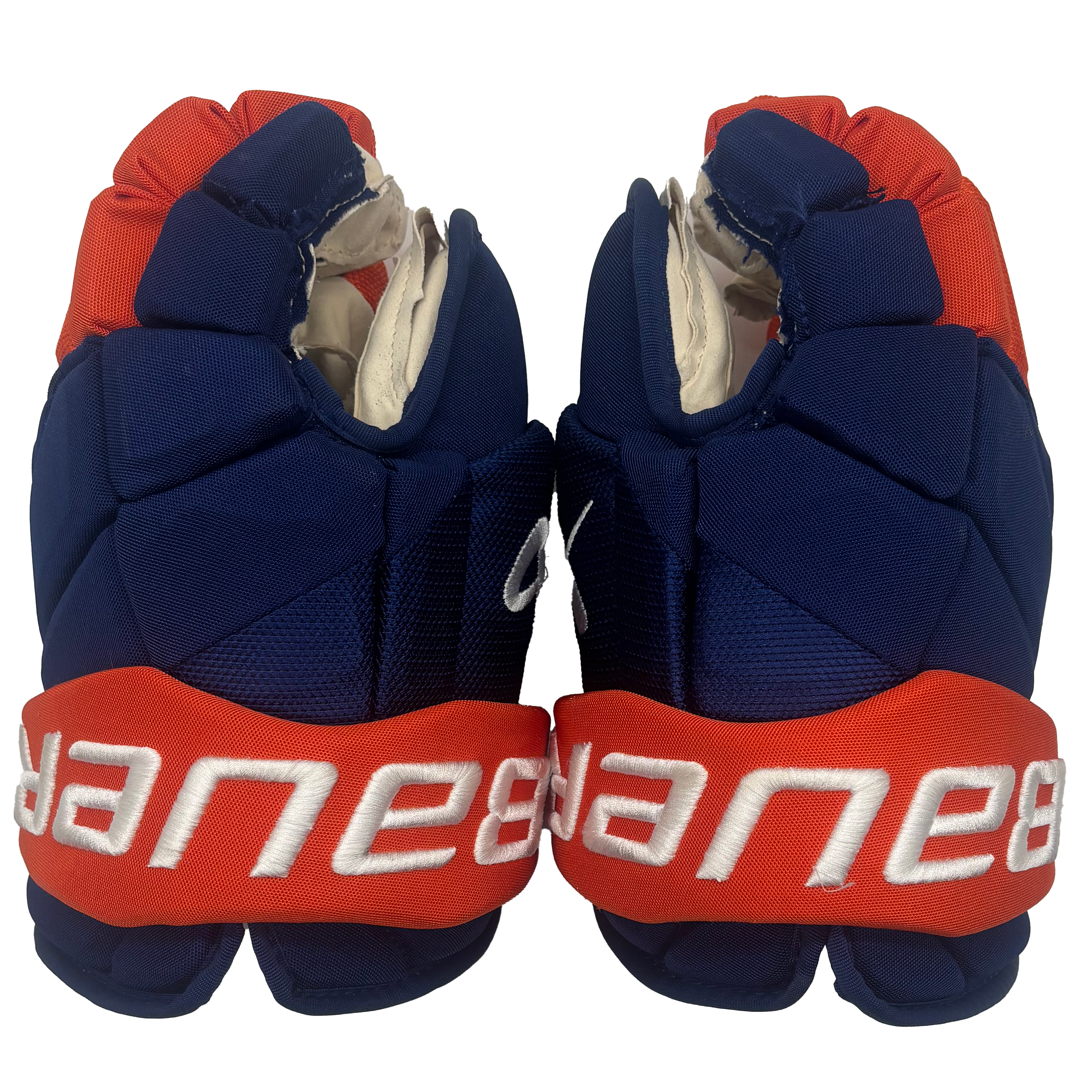 Bauer Vapor Hyperlite - Used NHL Pro Stock Glove - Adam Boqvist (Blue/Orange)