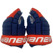 Bauer Nexus 2N - Used NHL Pro Stock Glove - Leo Komarov (Blue/Orange)