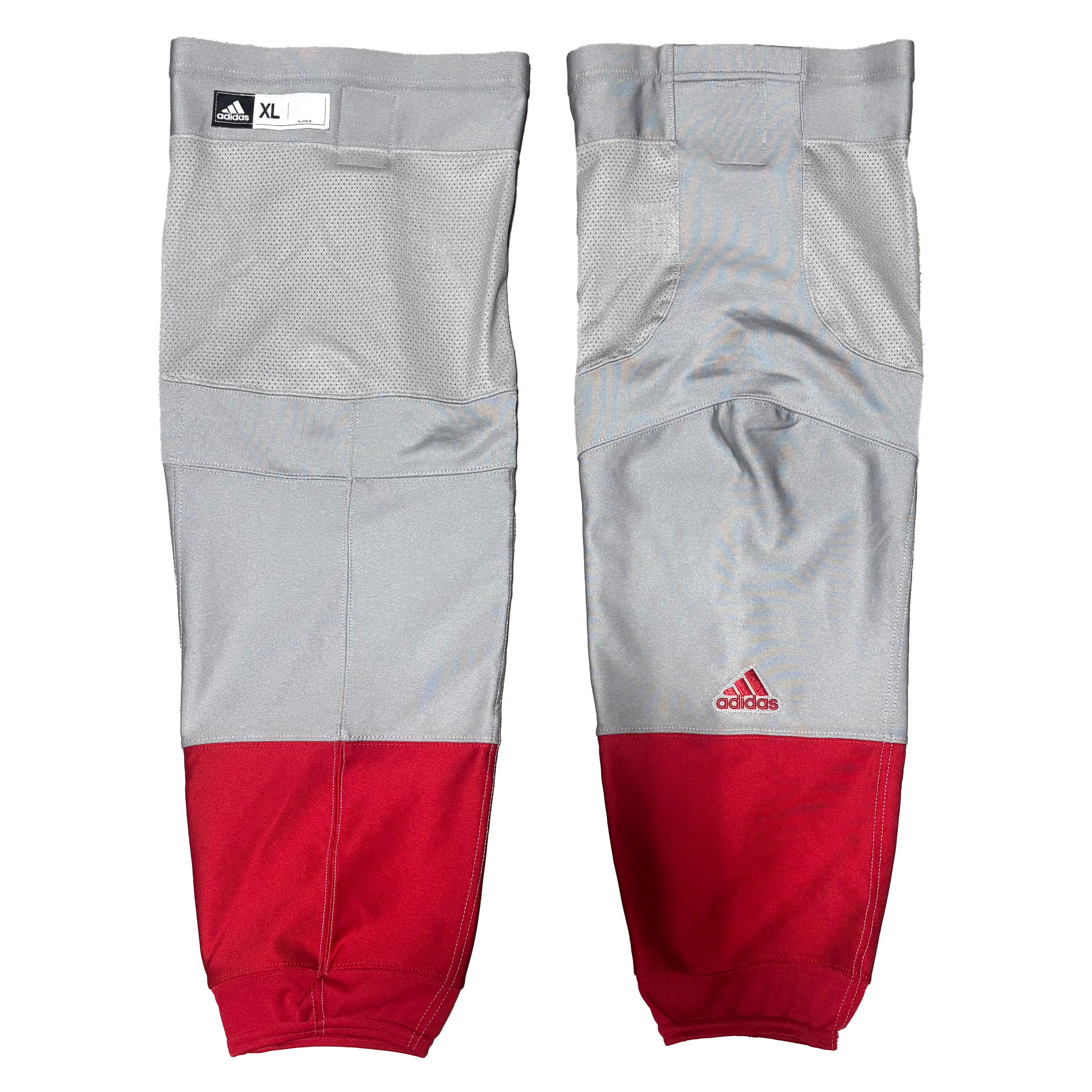 Used - NCAA Adidas Hockey Socks (Grey/Red)