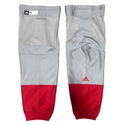 Used - NCAA Adidas Hockey Socks (Grey/Red)