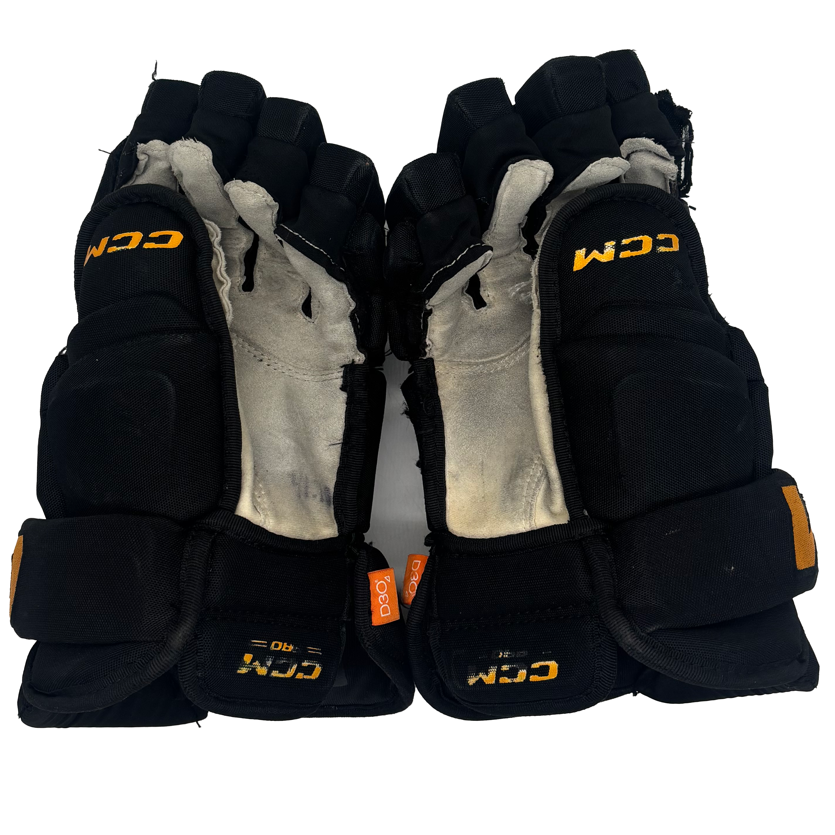 CCM HG43 - Used Pro Stock Gloves (Black/Yellow)