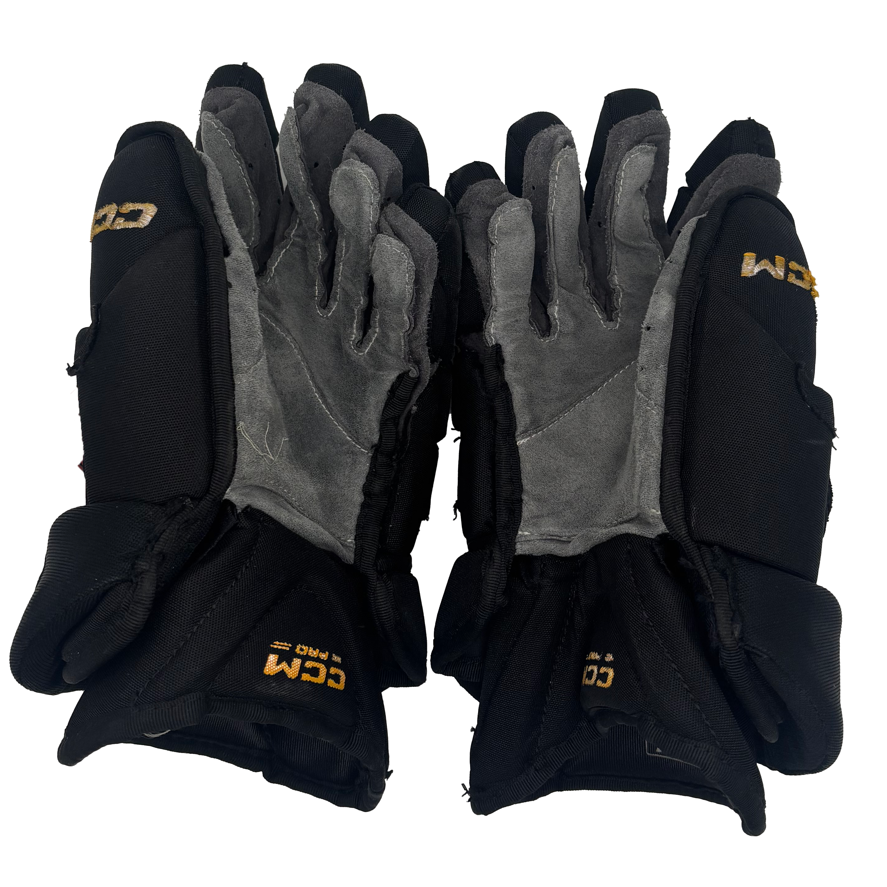 CCM HG12 - Used AHL Pro Stock Gloves (Black/White)