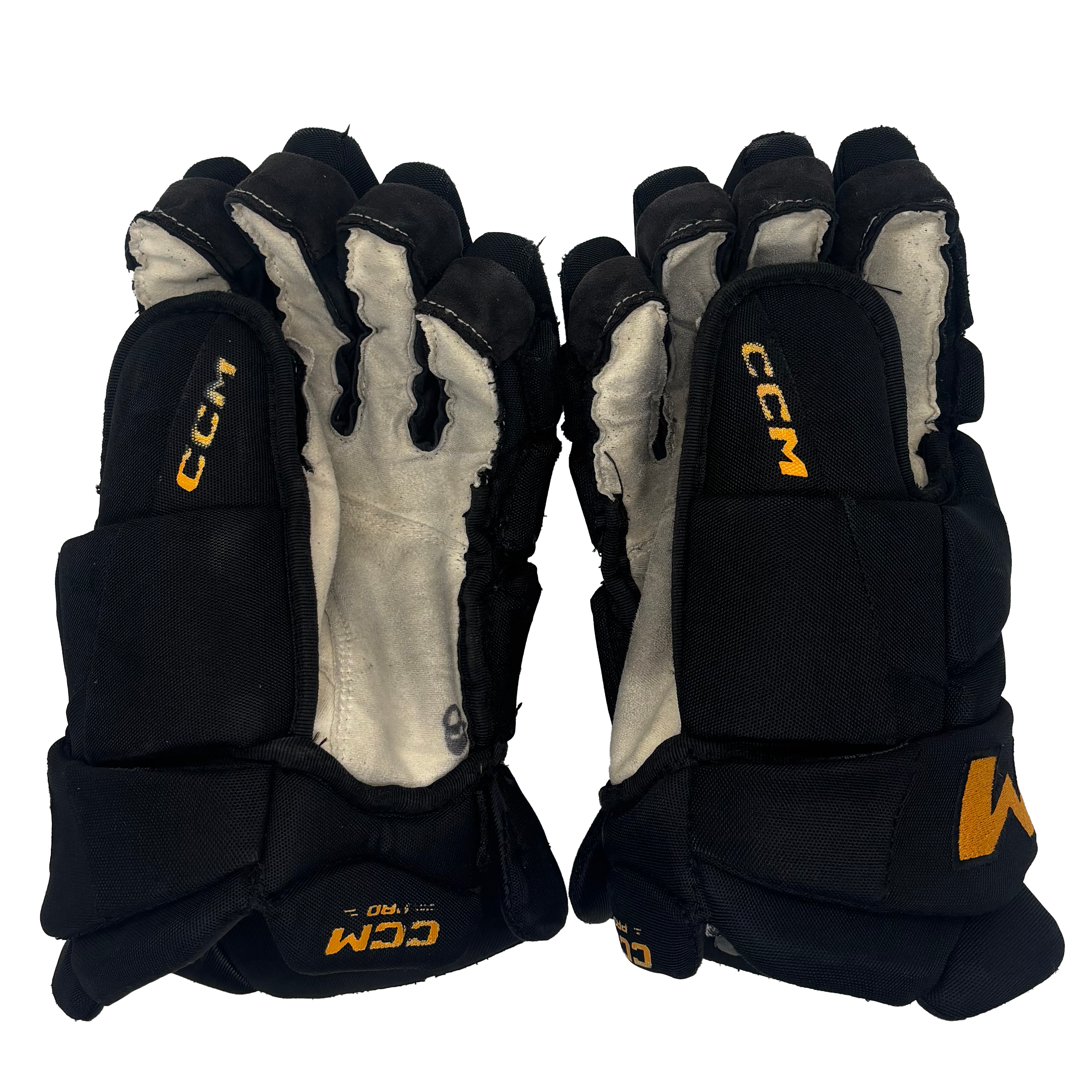 CCM Jetspeed FT8 Pro - Used Pro Stock Gloves (Black/Yellow)