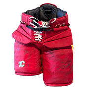 Vaughn Custom - Used NHL Pro Stock Goalie Pants - Calgary Flames (Red/Yellow/White)