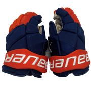 Bauer Vapor Hyperlite - Used NHL Pro Stock Glove - Kyle Palmeri (Blue/Orange)