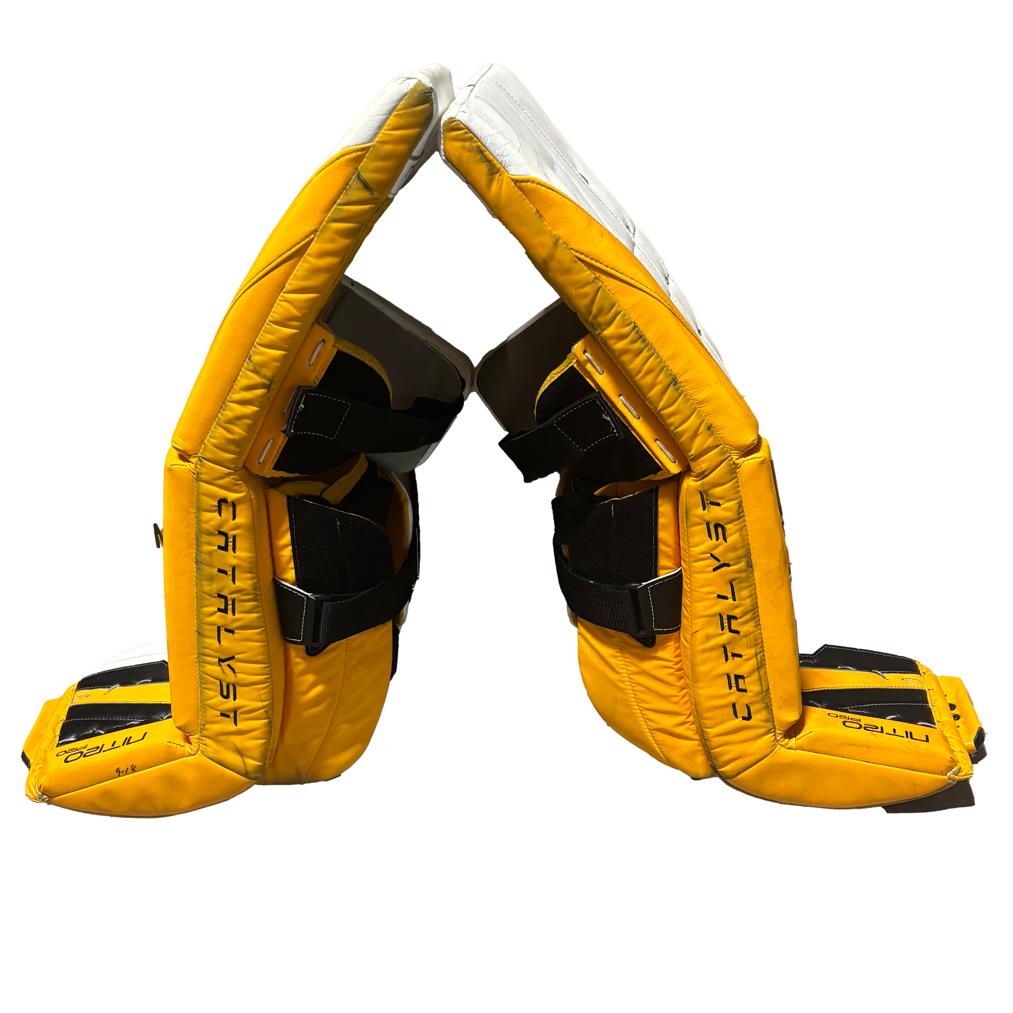 TRUE Catalyst Nitro Pro - Used Pro Stock Goalie Full Set (White/Yellow/Black)