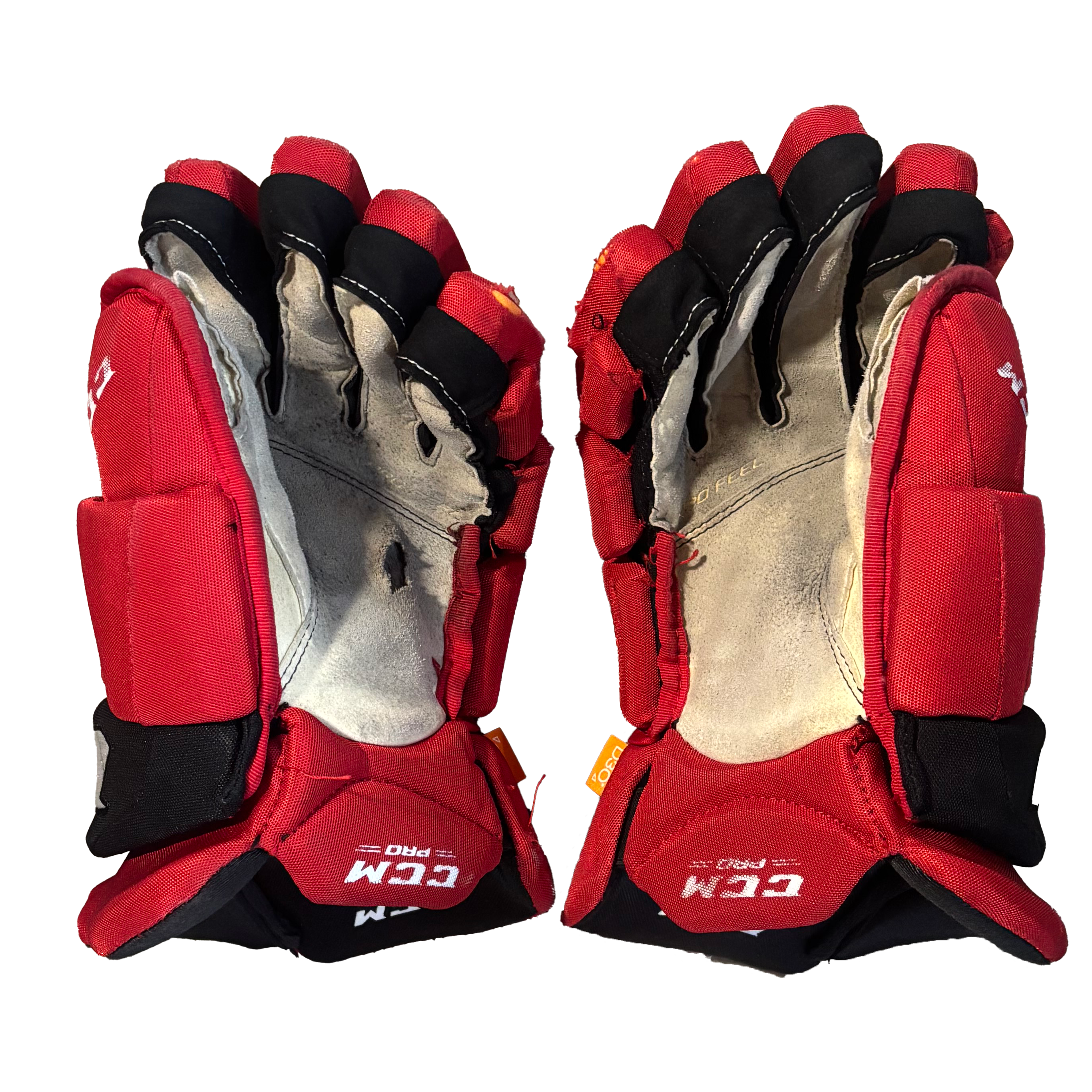 CCM HGJS - Used Pro Stock Hockey Glove (Red/Black)