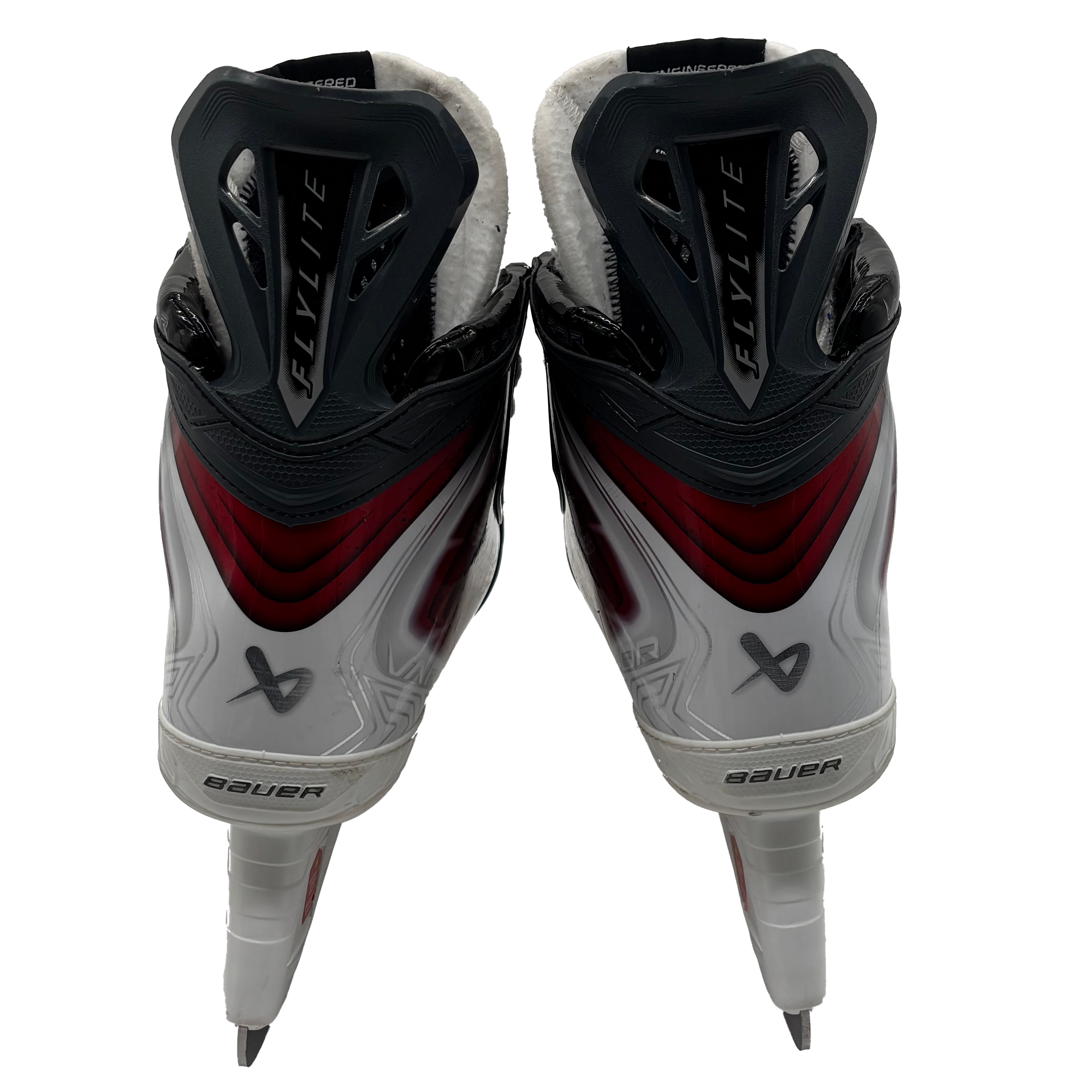Bauer Vapor Flylite - Used Pro Stock Hockey Skates - Size 8.5E (White/Red)